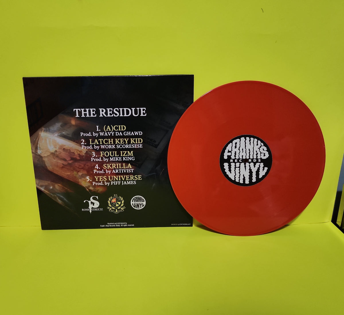 Rome Streetz - The Residue (Italy Orange Vinyl) - 2020 - FVR-013 New - EX - Vinyl