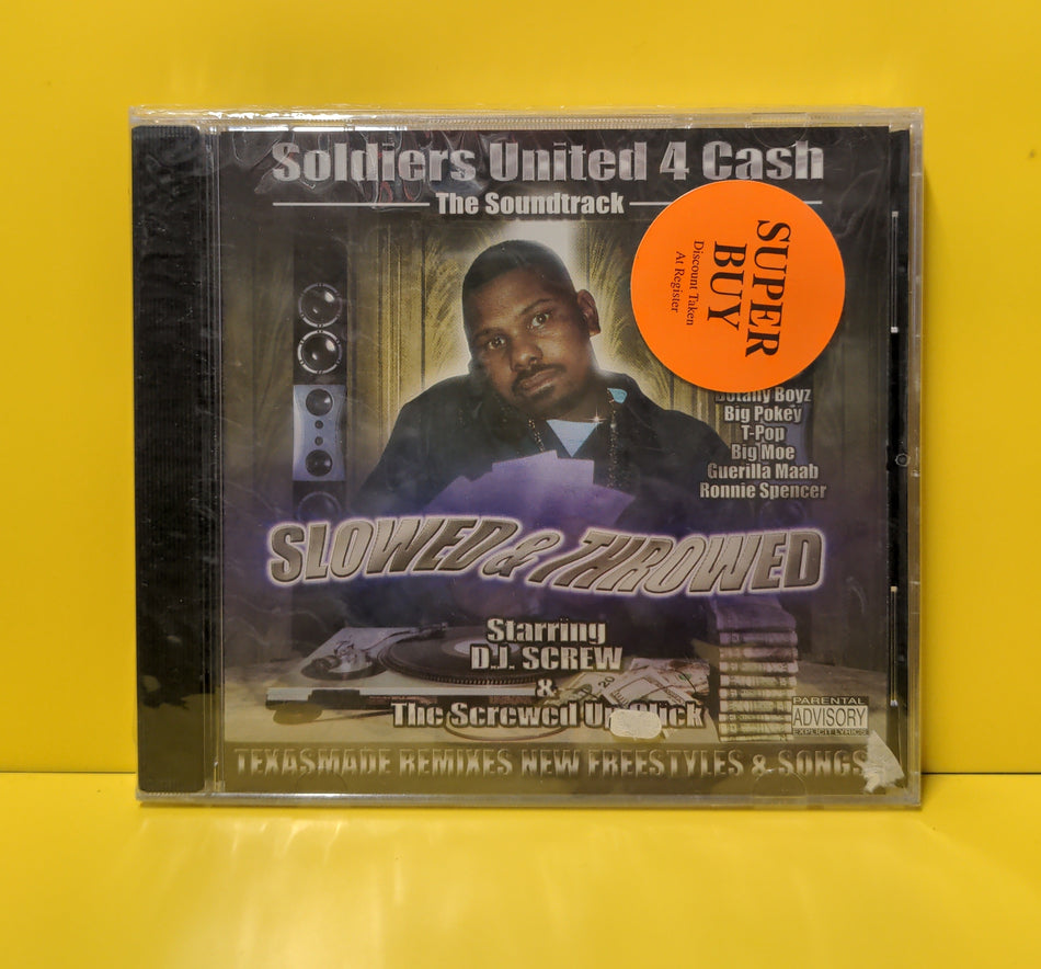 D.J. Screw & The Screwed Up Click - Soldiers United 4 Cash - 2002 - TJS-2020 New - Sealed - CDs