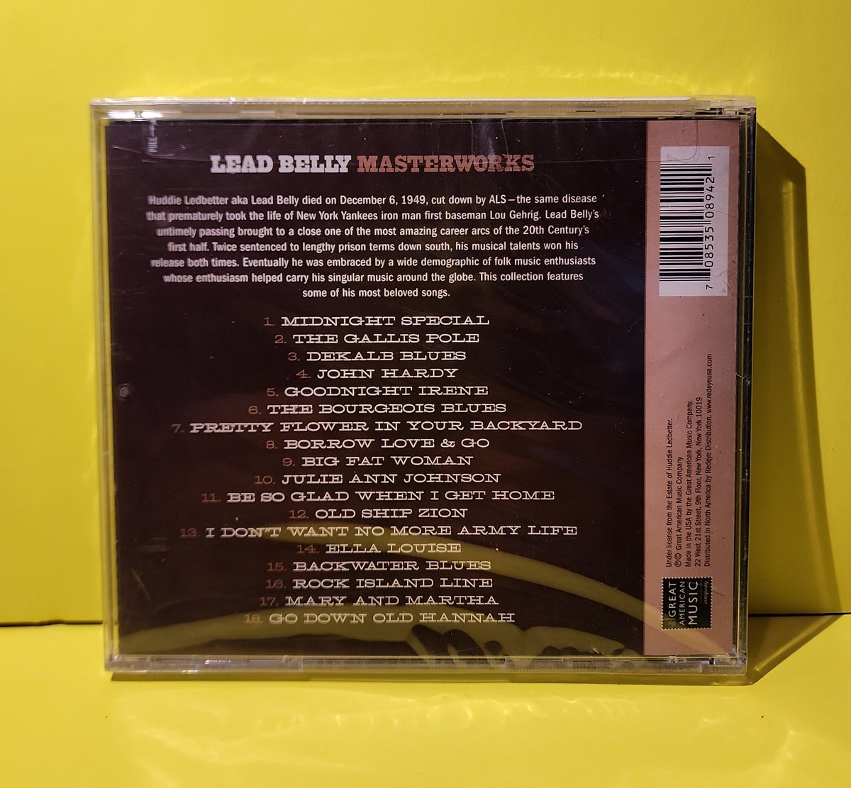 Leadbelly - Masterworks - 2009 - CD-GA-894 New - Sealed - CDs