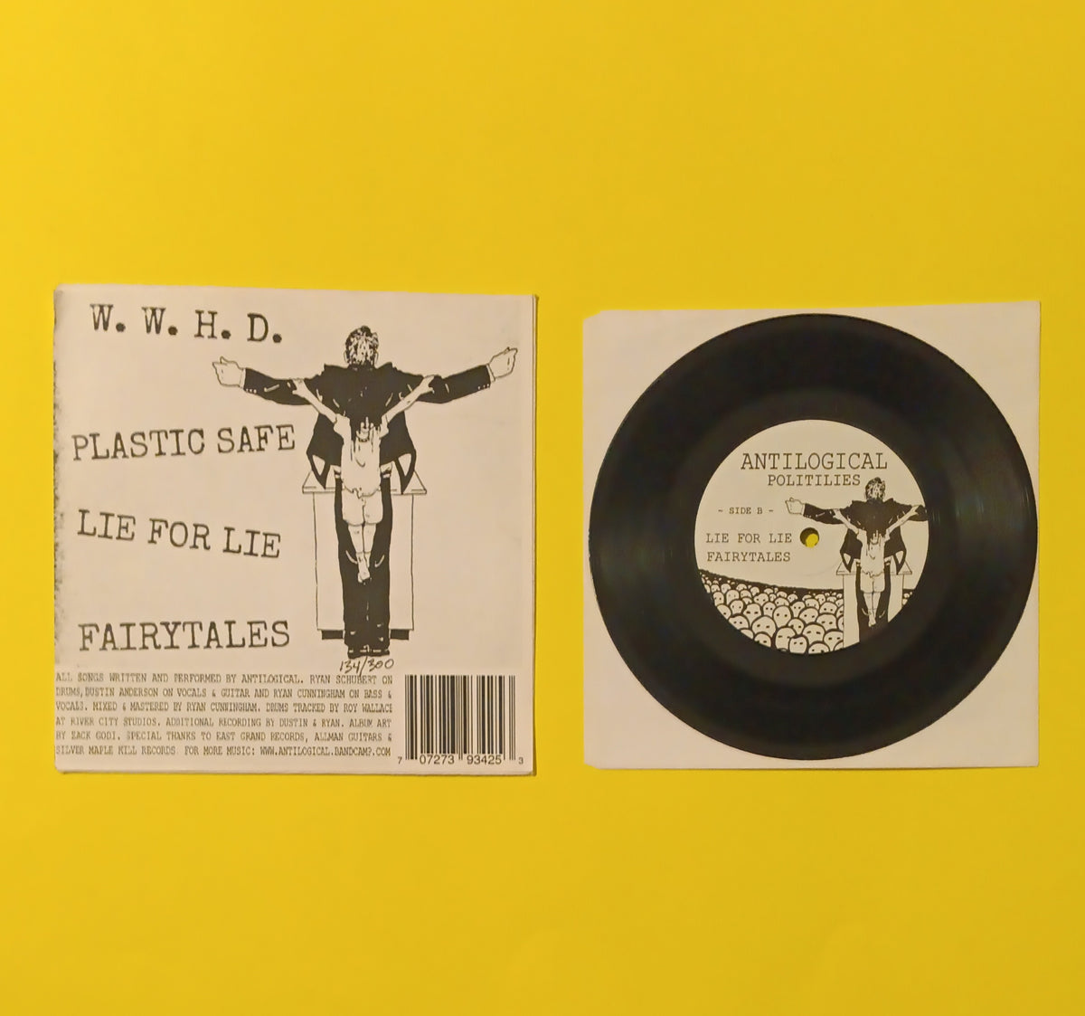 Antilogical - Politilies - Used - VG++ - Rare Punk 7" Vinyl