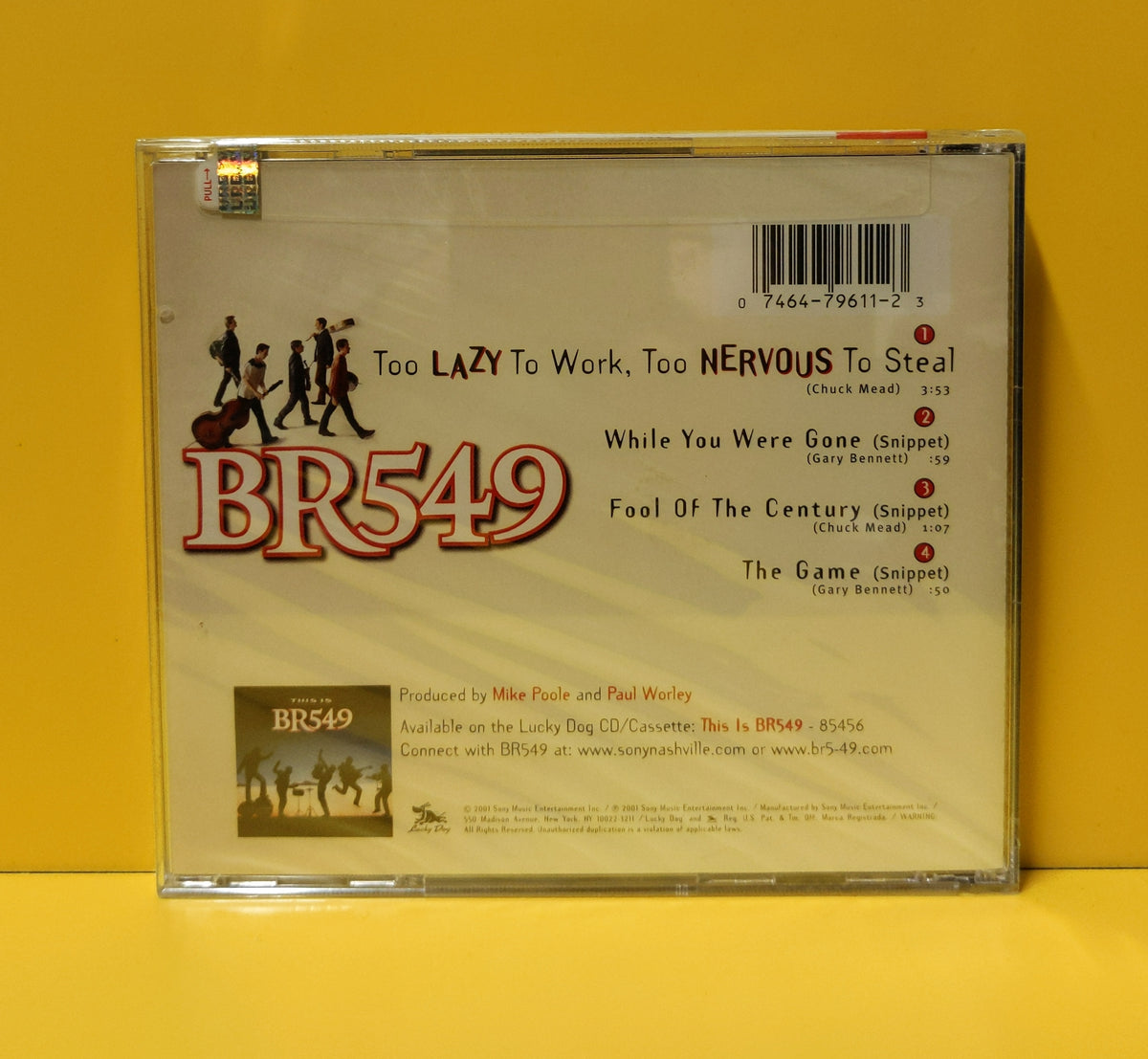 BR549 - Too Lazy To Work, Too Nervous To Steal - 2001 - 38K 79611 New - Sealed - CDs