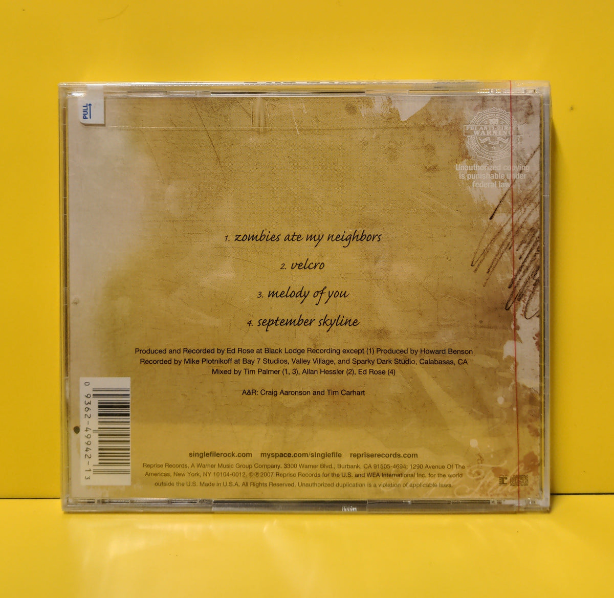 Single File - No More Sad Face - 2007 - 254396-2 New - Sealed - CDs