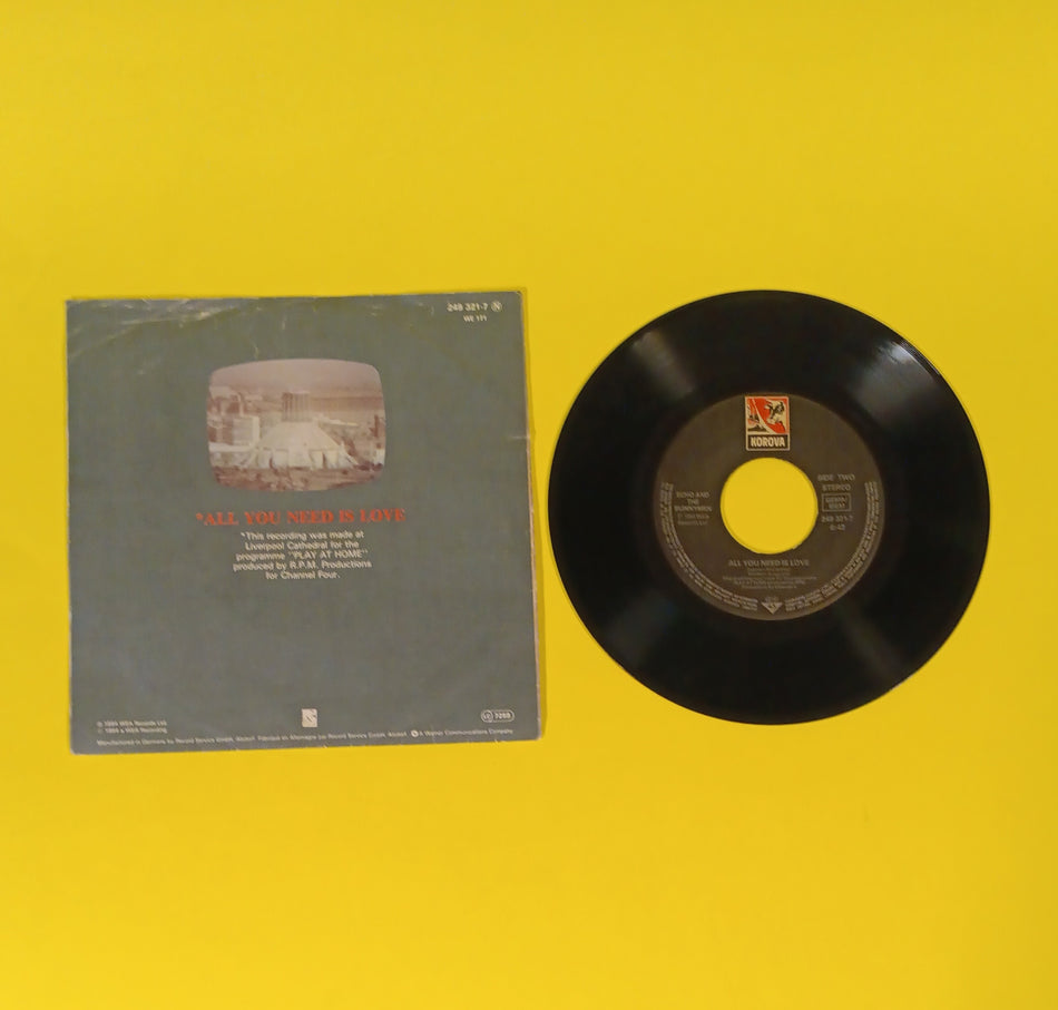Echo & The Bunnymen - Seven Seas / All You Need is Love (Germany 7") - 1984 - 249 321-7 Used - VG+ - Vinyl