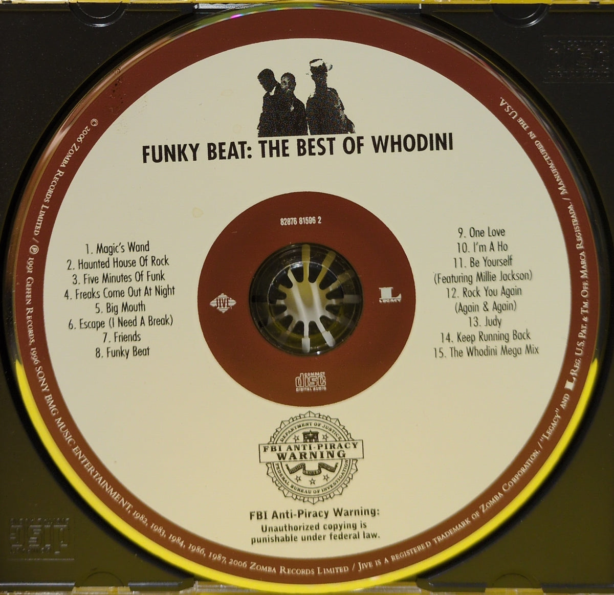 Whodini - Funky Beat: The Best Of Whodini - 2006 - 82876 81596 2 Used - VG++ - CDs - Record Club Edition
