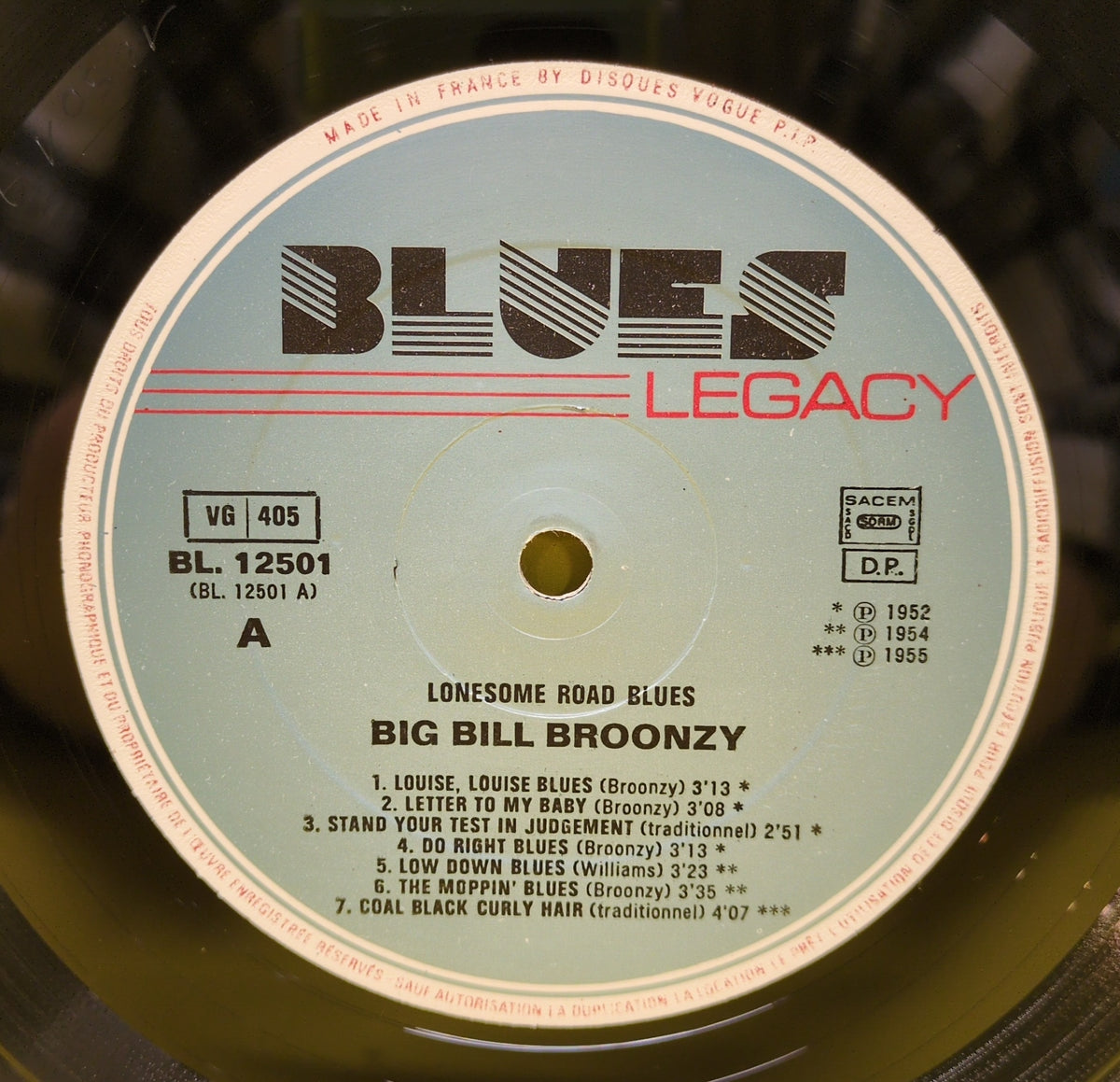 Big Bill Broonzy - Lonesome Road Blues - 1979 - VG 405 / 512501 Used - VG++ - Vinyl