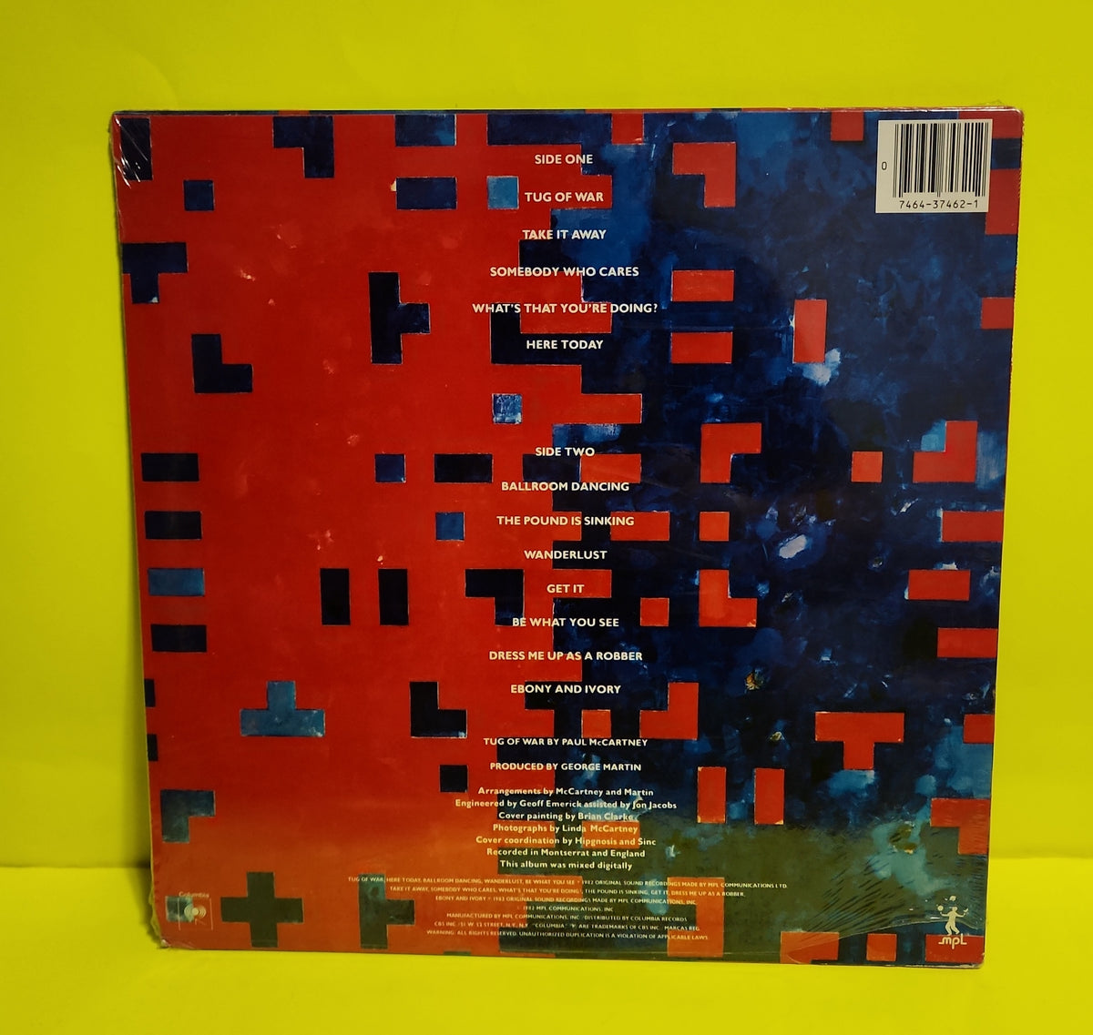 Paul McCartney - Tug Of War - 1982 - TC 37462 New - Sealed - Vinyl
