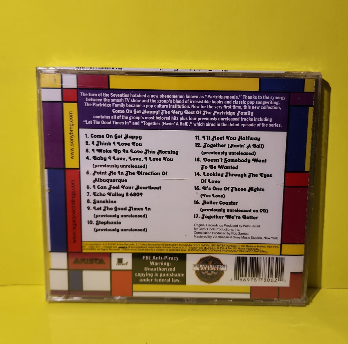 The Partridge Family - Come On Get Happy! The Very Best Of The Partridge Family - 2005 - 82876 68199 2 New - Sealed - CDs
