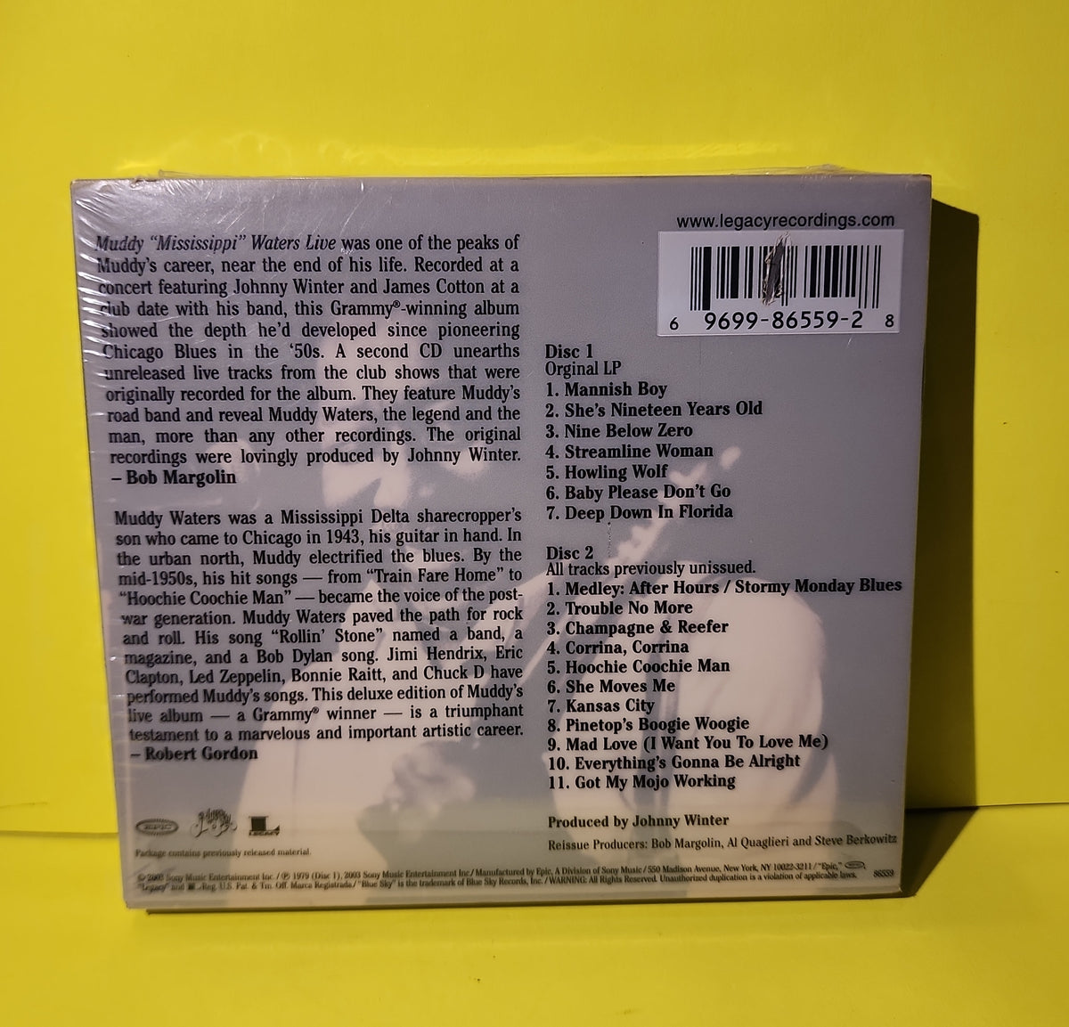 Muddy Waters - Muddy "Mississippi" Waters Live - 2003 - E2K 86559 New - Sealed - CDs