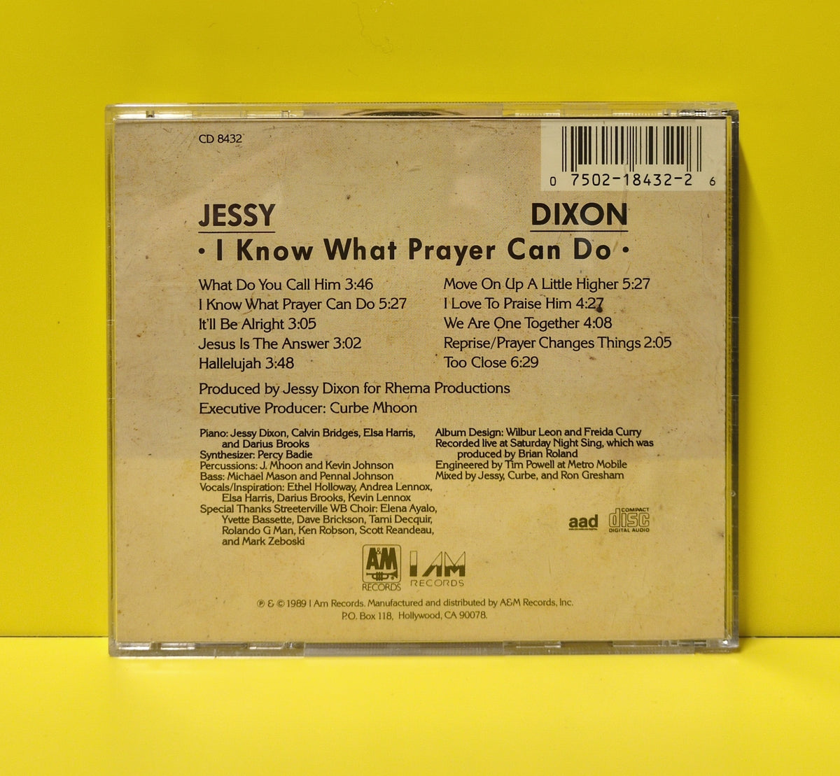 Jessy Dixon - I Know What Prayer Can Do - 1989 - CD 8432 Used - EX - CDs - Promo