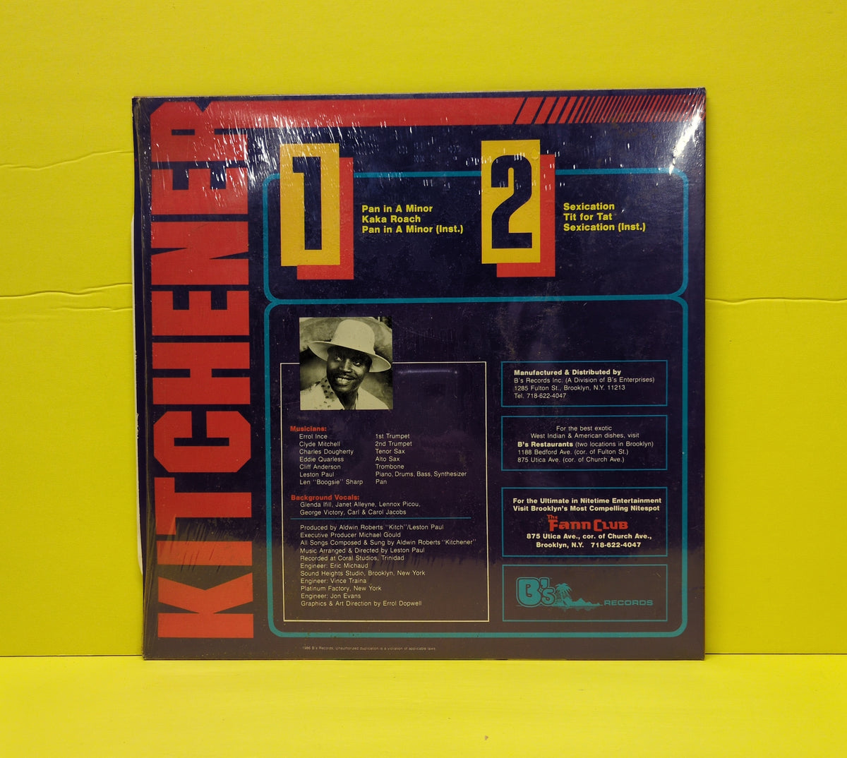 Kitchener - The Grand Master - 1986 - BSR-LK-060 Used - VG++ - Vinyl