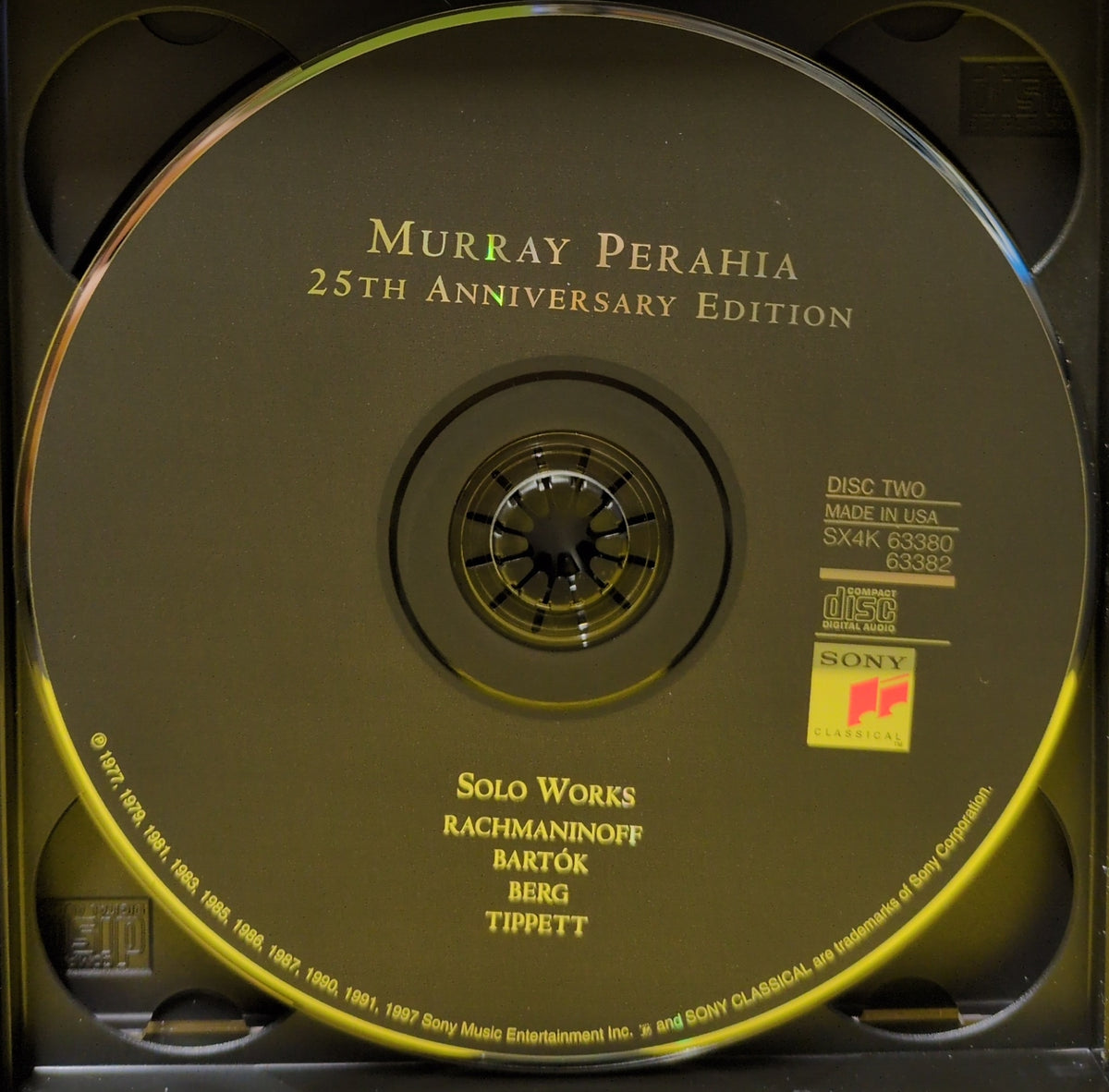 Murray Perahia - 25th Anniversary Edition - 1997 - SX4K 63380 Used - EX - 4xCD Set