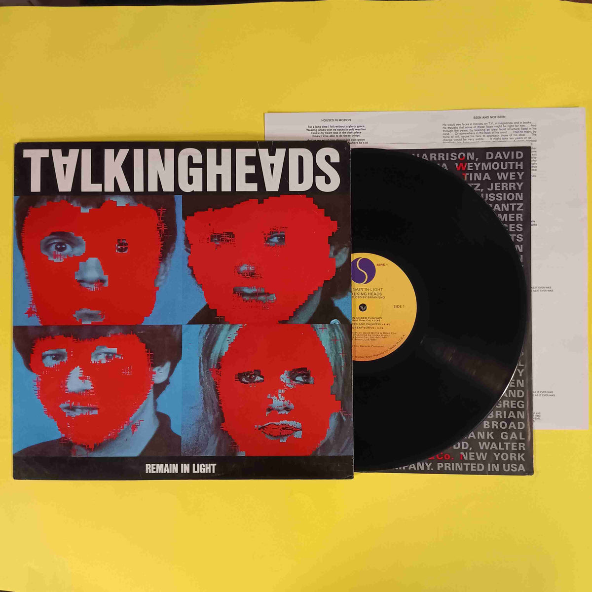 Talking Heads - Remain In Light (w. Insert) - 1980 - SRK 6095 Used - VG++ - Vinyl