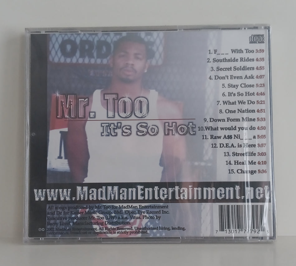 Mr. Too - It's So Hot - 2002 - MME777 New - Sealed - CDs