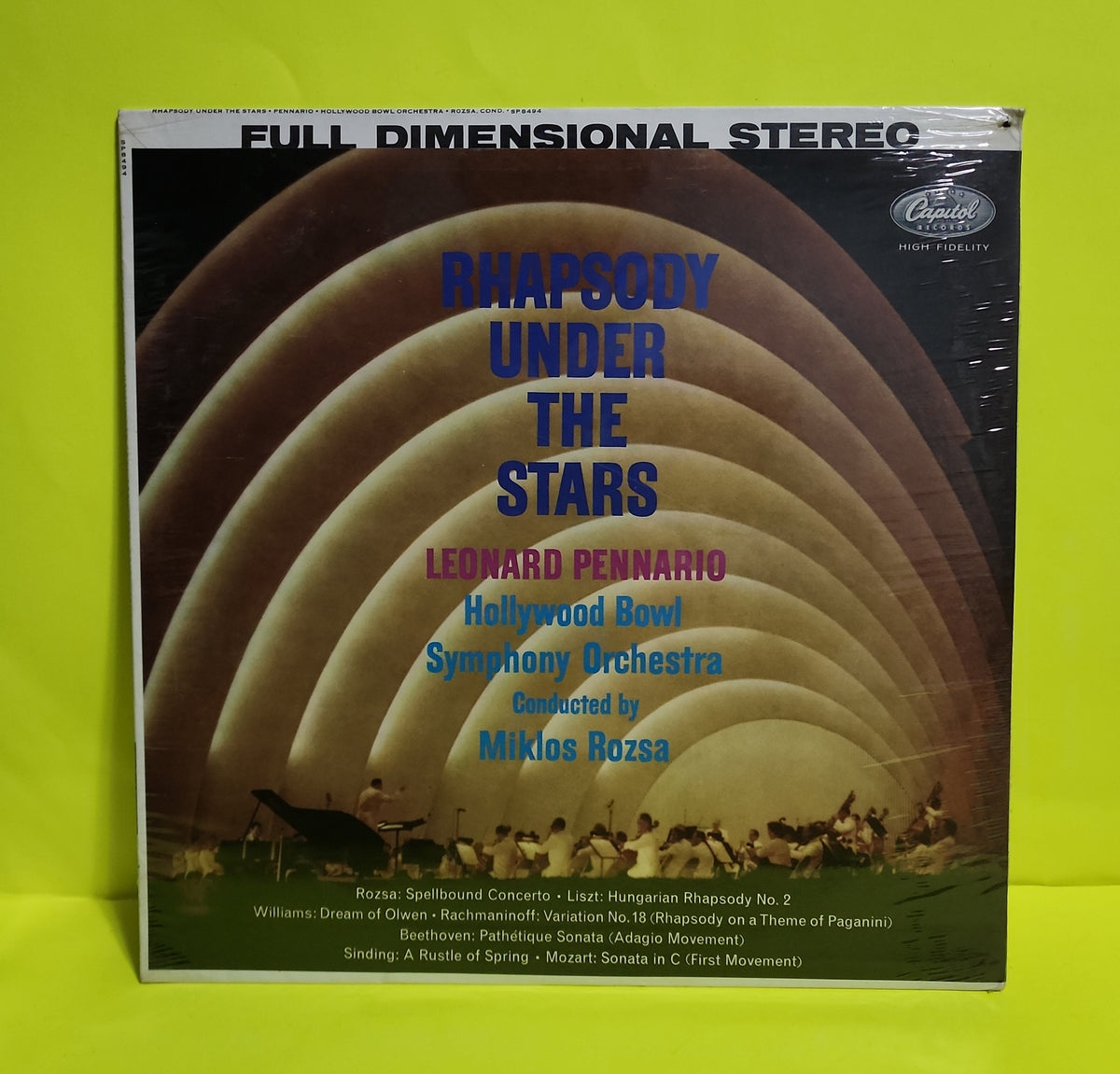 Leonardo Pennario  - Rhapsody Under The Stars - 1959 - SP 8494 New - Sealed - Vinyl
