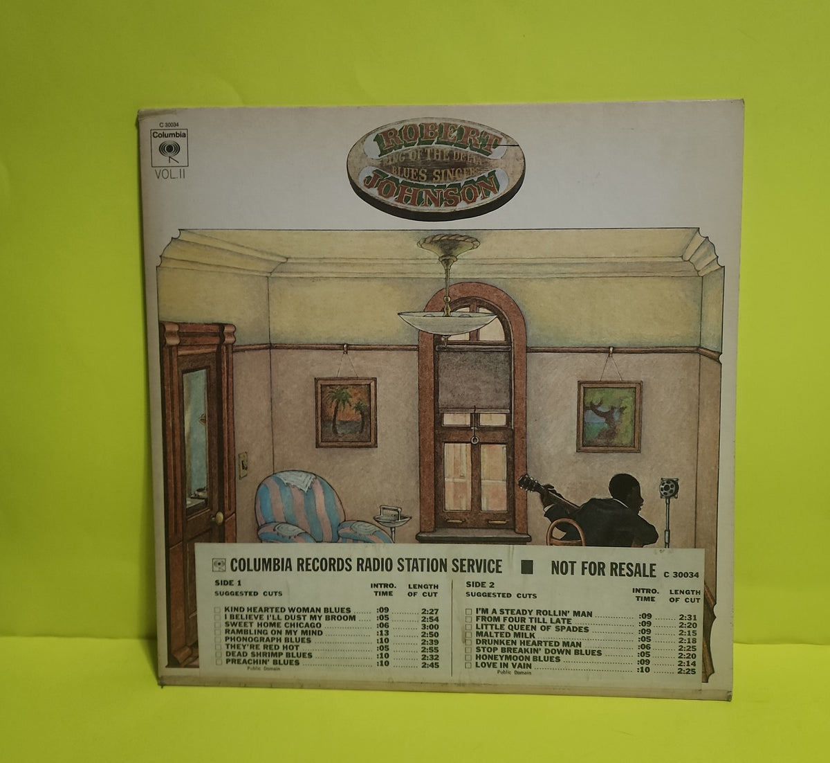 Robert Johnson - King Of The Delta Blues Singers ( Vol. ll ) Promo with Inserts - 1970 - C 30034 Used - VG++ - Vinyl