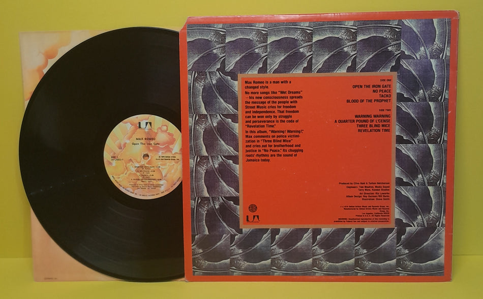 Max Romeo - Open the Iron Gate - 1978 - UA-LA803-H Used - VG++ - Vinyl