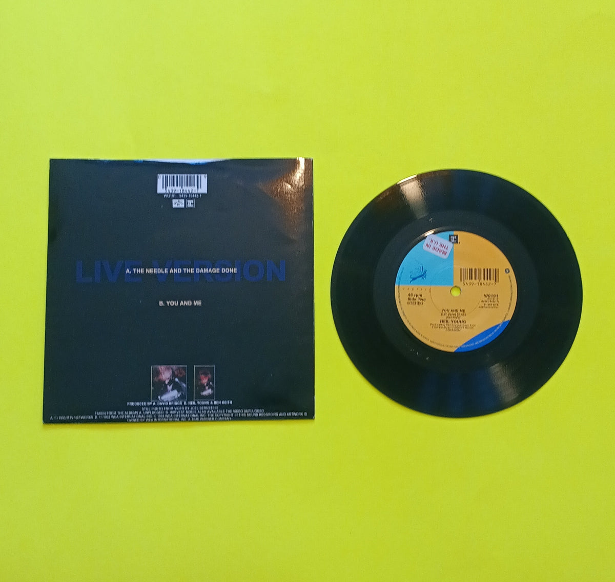 Neil Young - The Needle And The Damage Done (Live Version) (UK 7") - 1993 - W0191 Used - VG++ - Vinyl