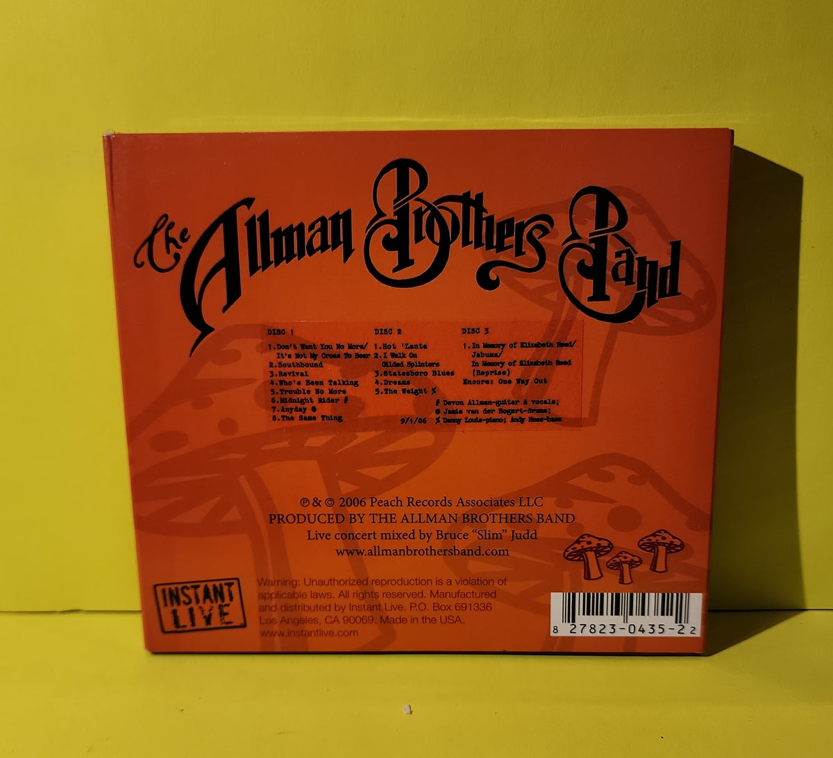 The Allman Brothers Band - Red Rocks Amphitheatre, Morrison, CO 9/1/06 / CDR - 2006 - Used - VG++ - CDs