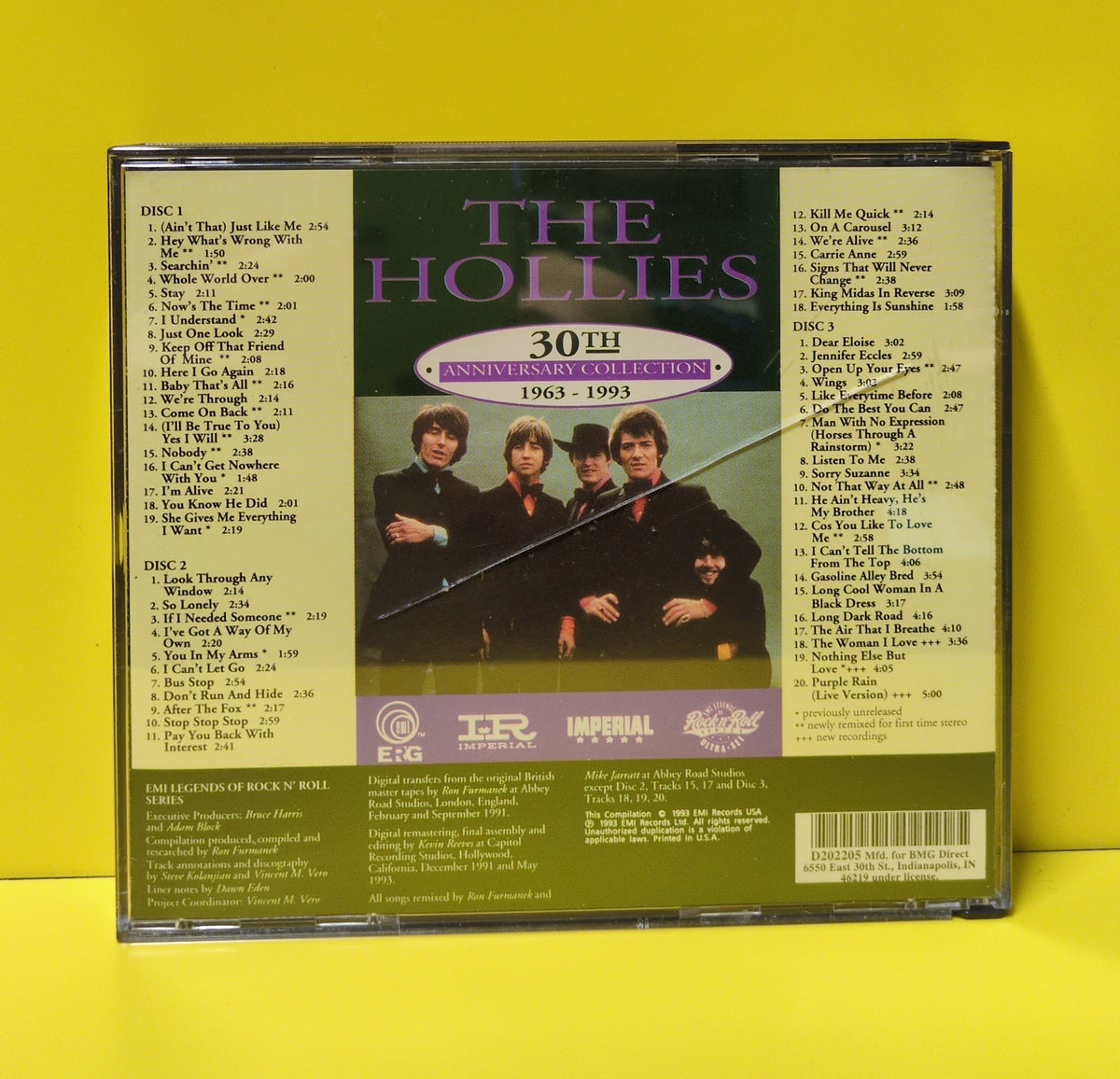 The Hollies - 30th Anniversary Collection 1963-1993 - E2 99917 Used - EX - CDs - Remastered - 3xCD Set - Record Club Edition