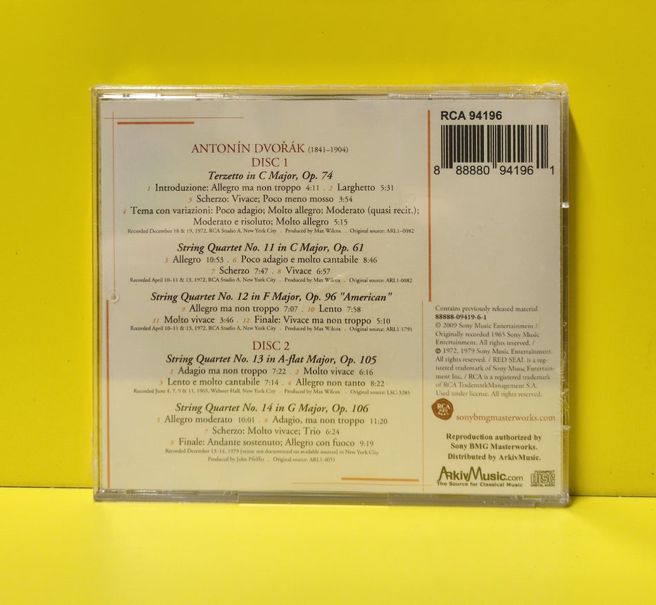 Dvorak, Guarneri Quartet - String Quartets & Terzetto -  - RCA 94196 New - Sealed - 2xCD - Reissue