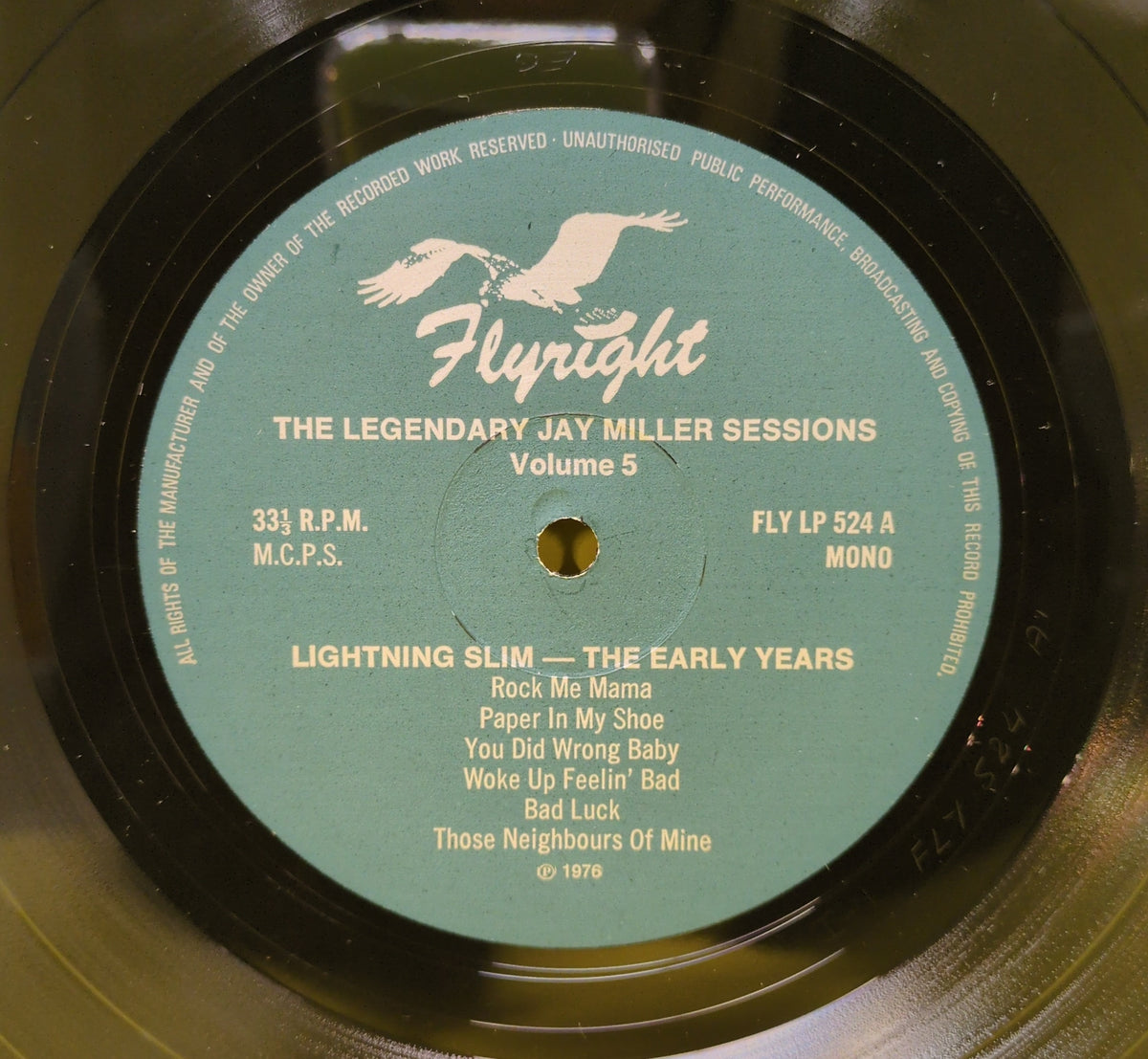 Lightning Slim - The Early Years - 1976 - LP 524 Used - VG++ - Vinyl - Mono