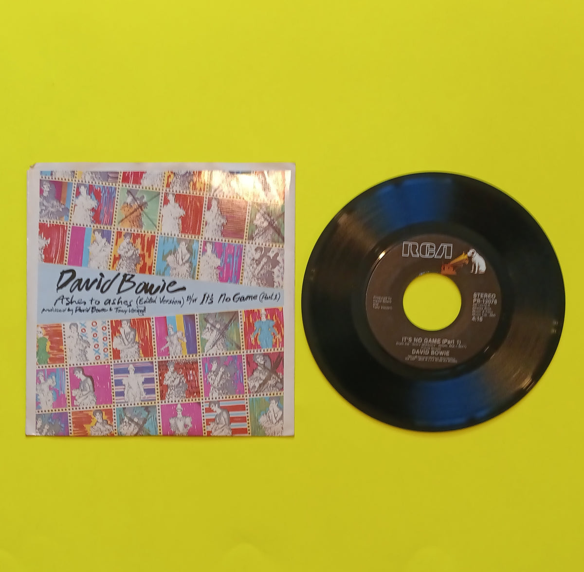 David Bowie - Ashes to Ashes / It's No Game 7" - 1980 - PB-12078 Used - NM - Vinyl