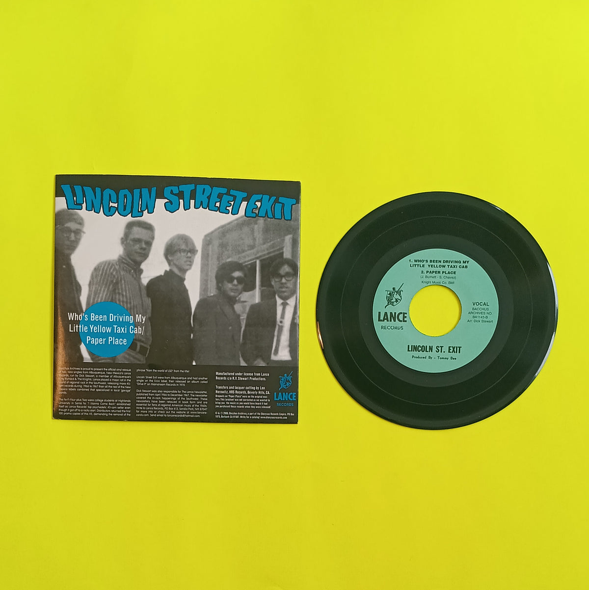 The Fe-Fi-Four Plus Two / Lincoln Sts. Exit - I Wanna Come Back / Double Crossin Girl - 2000 - BA1143 Used - EX - 7" Vinyl