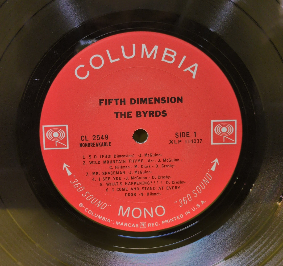 The Byrds - Fifth Dimension - 1966 - CL 2549 Used - EX - Vinyl - Mono