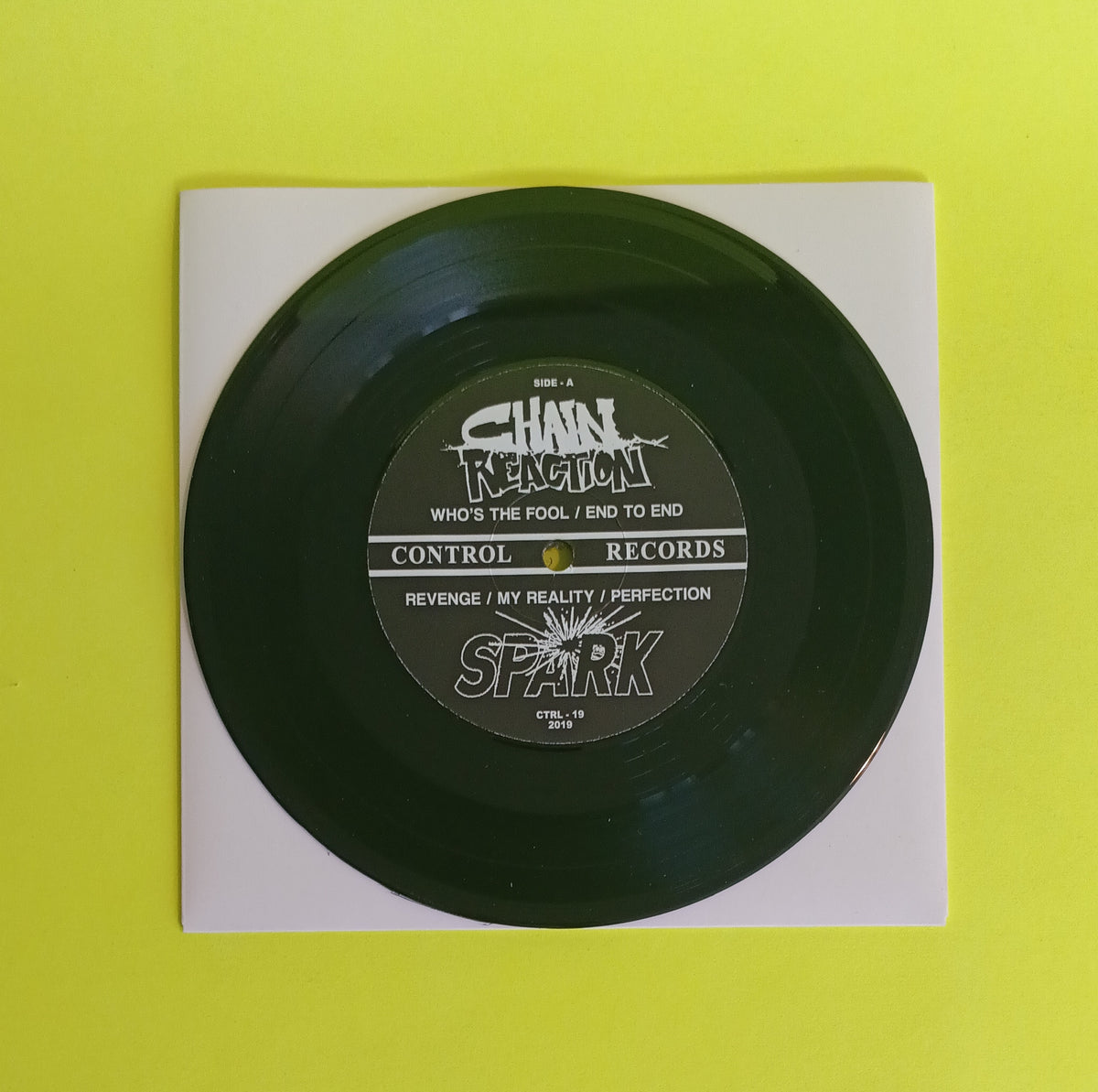 Chain Reaction / Spark - Split Record (Belgium Punk 7") - 2019 - CTRL-19 New - NM - Vinyl