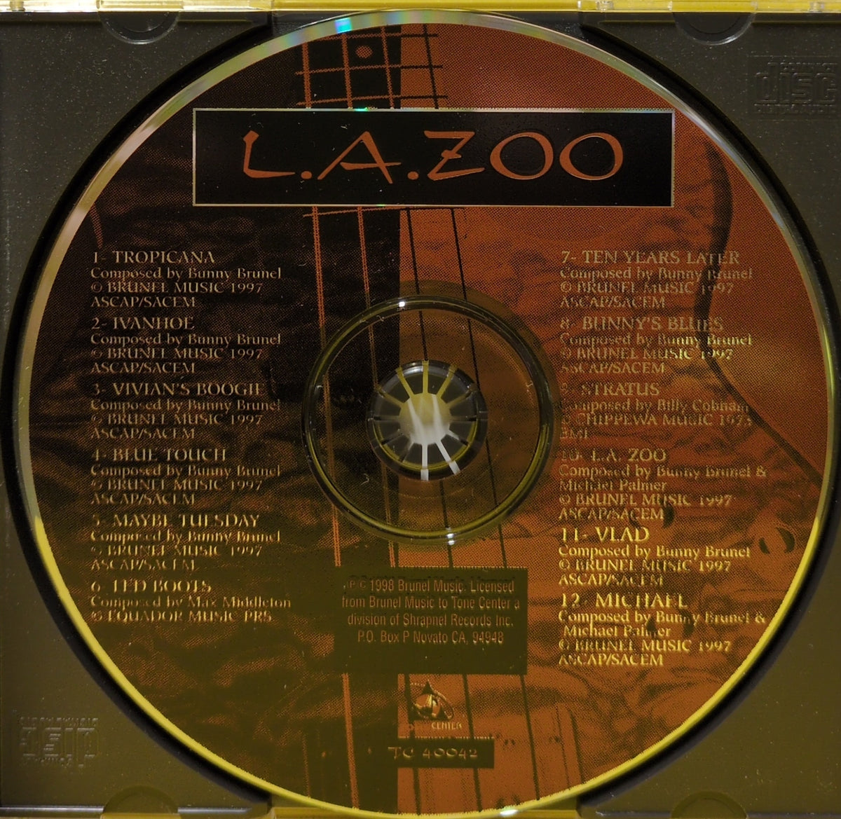 Bunny Brunel - Bunny Brunel's L.A. Zoo - 1998 - TC 40042 Used - VG++ - CDs