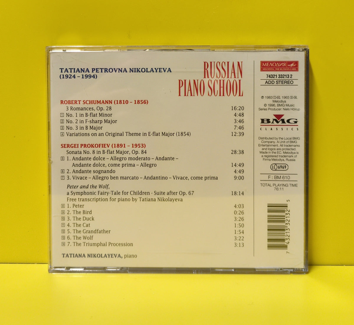 Robert Schumann, Sergei Prokofiev, Tatiana Nikolayeva - Russian Piano School Vol. 15 - 1996 - 74321 33213 2 Used - EX - CDs