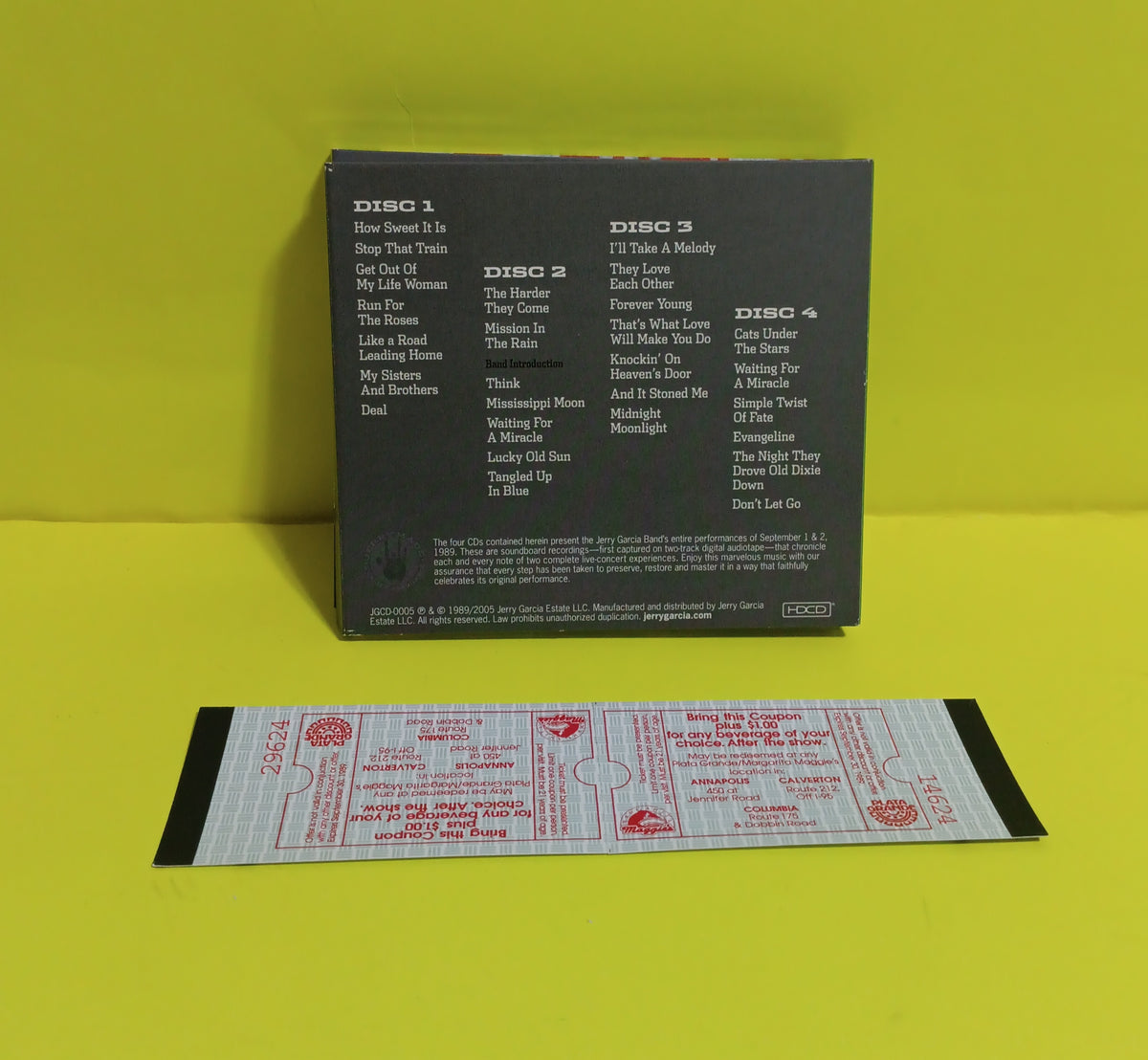 Jerry Garcia Band - Pure Jerry 5 Merriweather Post Pavillion Sept 1989 - 2004 - JGCD0005 Used - VG++ - CDs