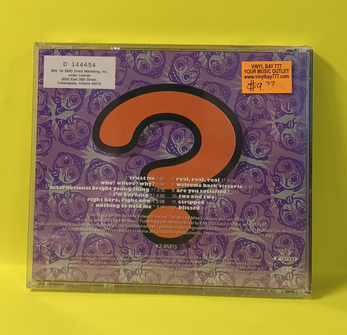 Jesus Jones - Doubt - 1991 - K2-95715 New - Sealed - Club Edition CDs