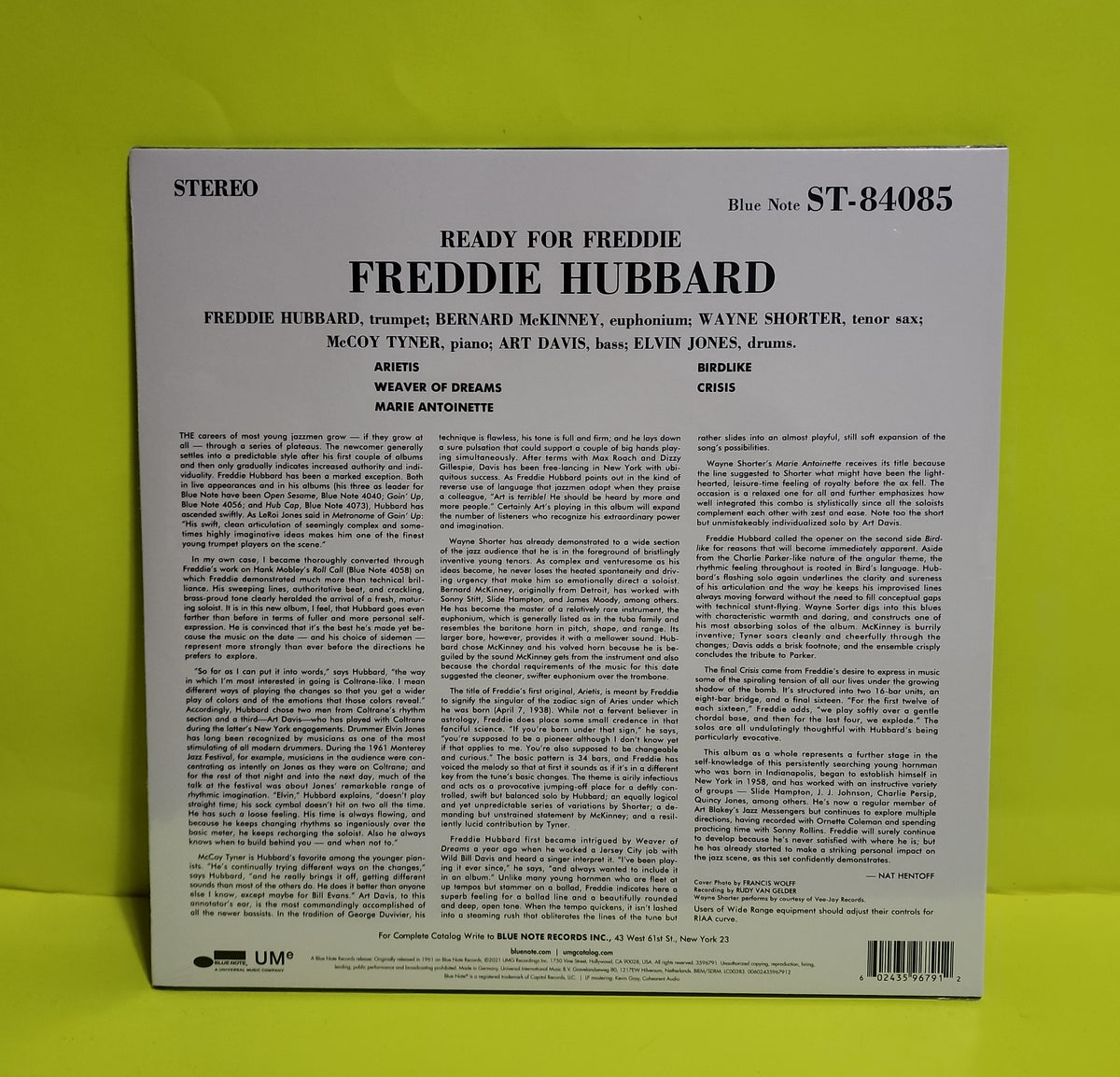 Freddie Hubbard - Ready For Freddie - 2021 - 3596791 New - Sealed - Vinyl