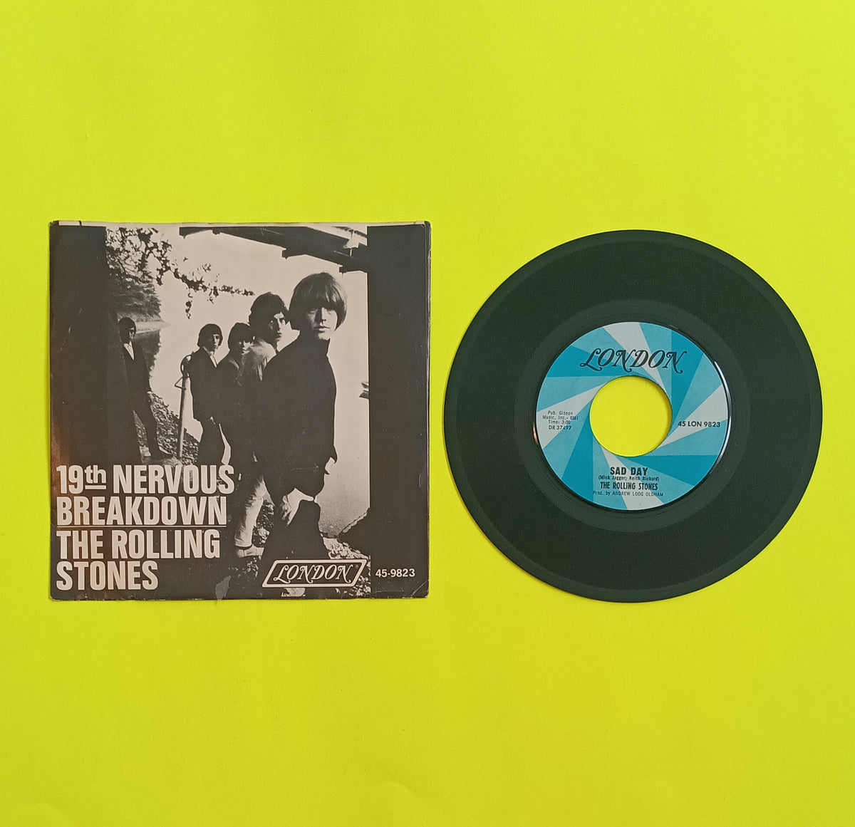 The Rolling Stones - 19th Nervous Breakdown / Sad Day - 1966 - 45 LON 9823 Used - VG+ - 7" Vinyl