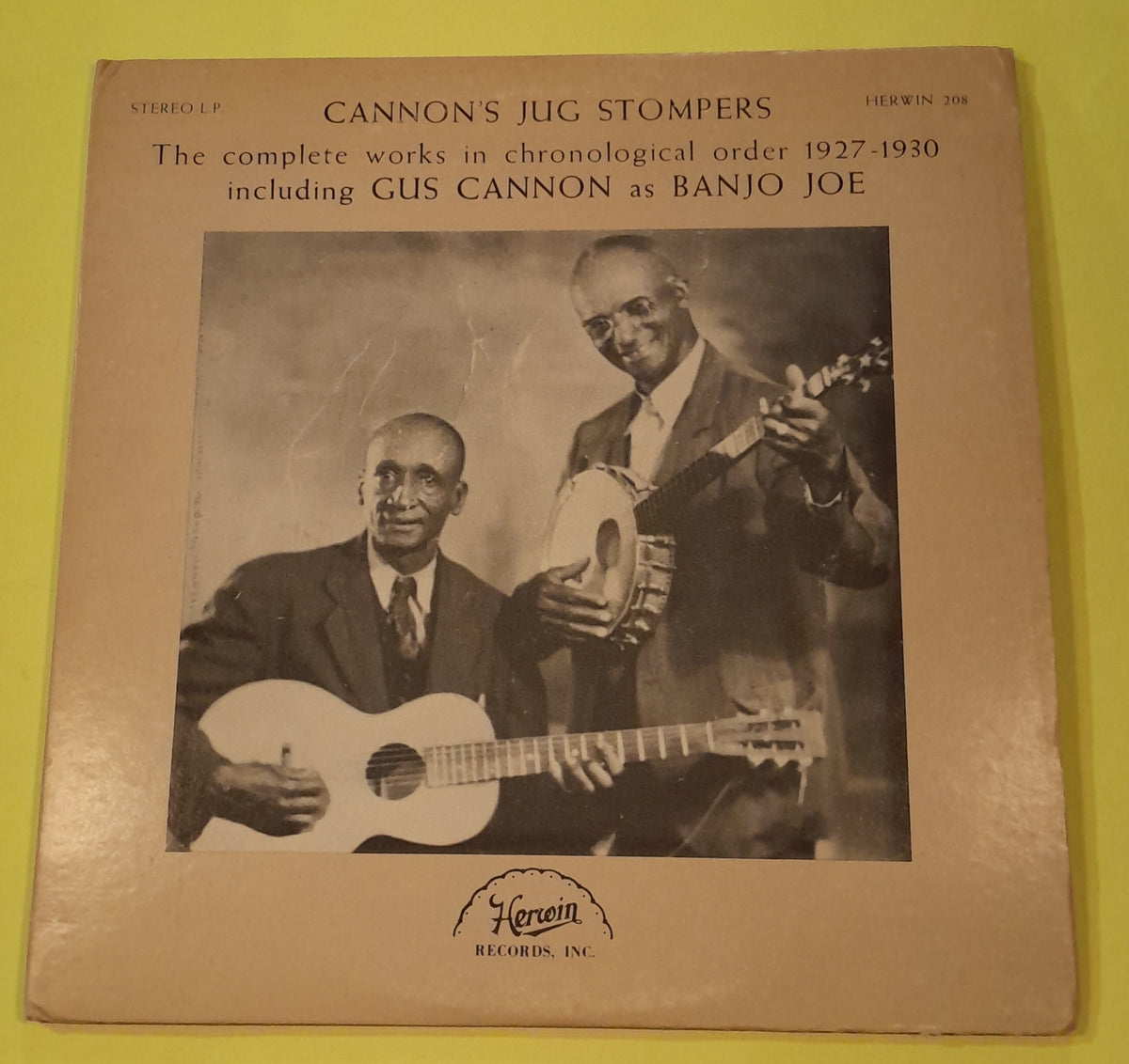 Cannon's Jug Stompers - The Complete Works In Chronological Order 1927-1930 - 1975 - H-208 Used - VG++ - Vinyl