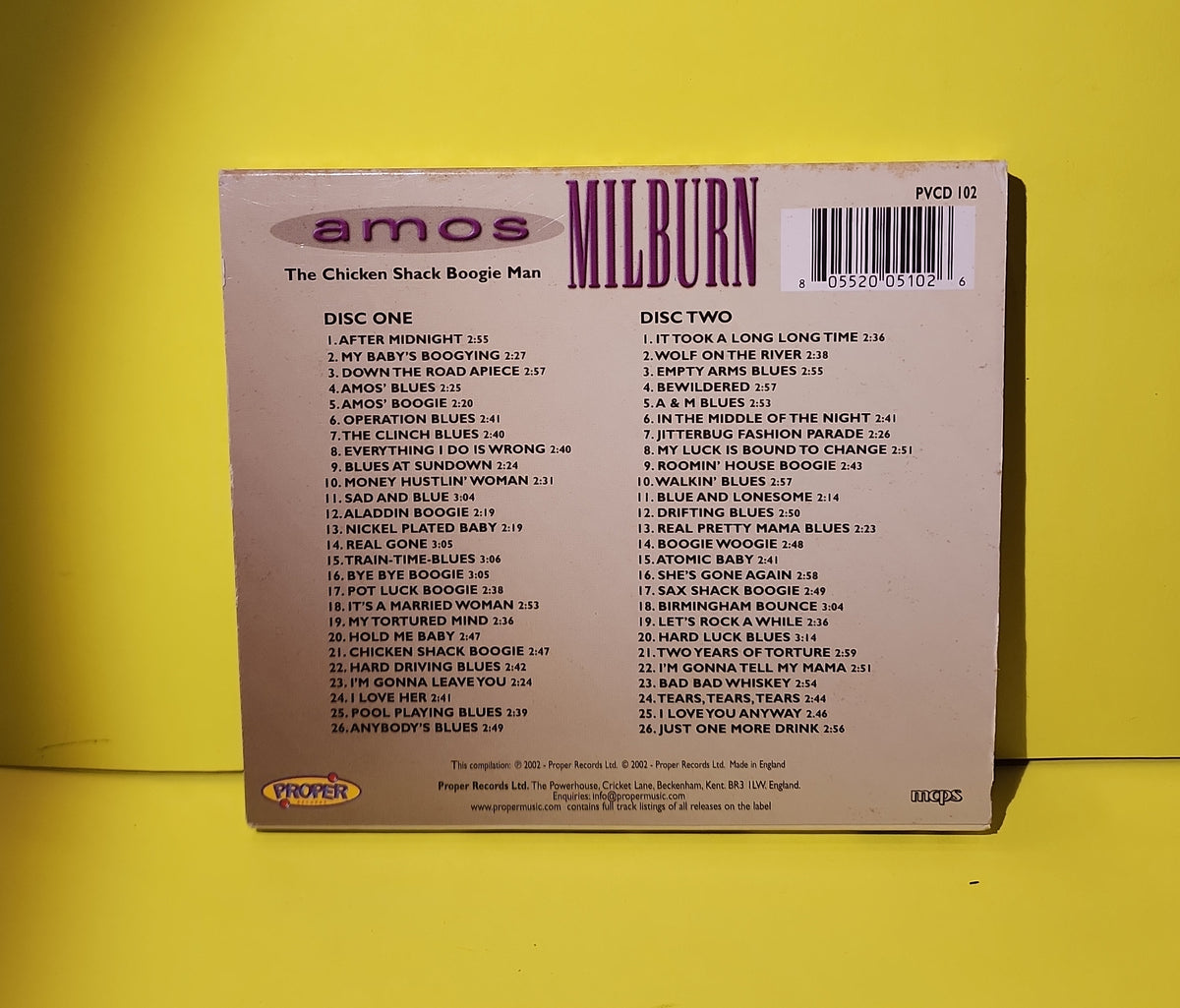 Amos Milburn - The Chicken Shack Boogie Man - 2002 - PVCD102 Used - NM - CDs
