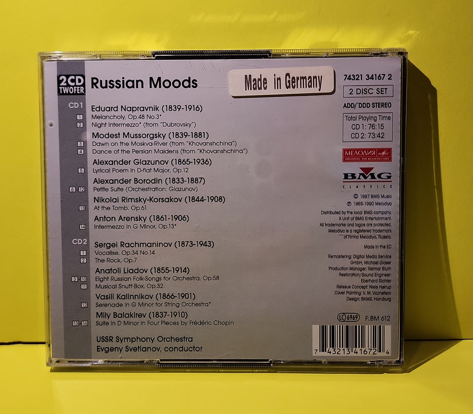 USSR Symphony Orchestra, Evgeny Svetlanov - Russian Moods - 1997 - 74321 34167 2 Used - NM - CDs