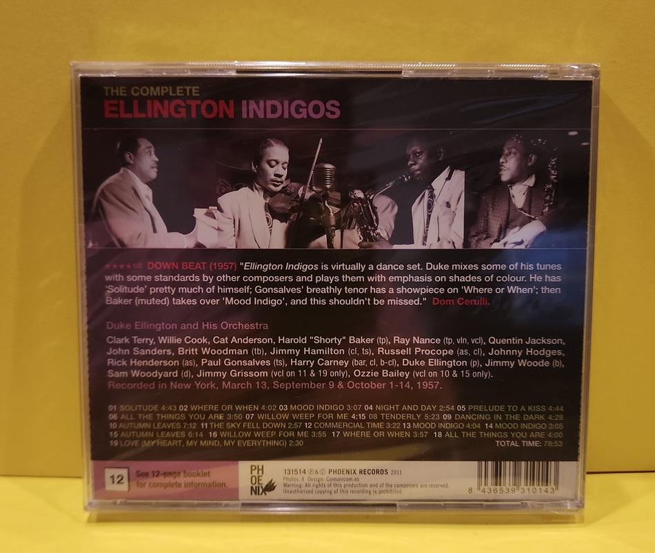 Duke Ellington and His Orchestra - The Complete Ellington Indigos - 2011 - 13514 New - Sealed - CDs