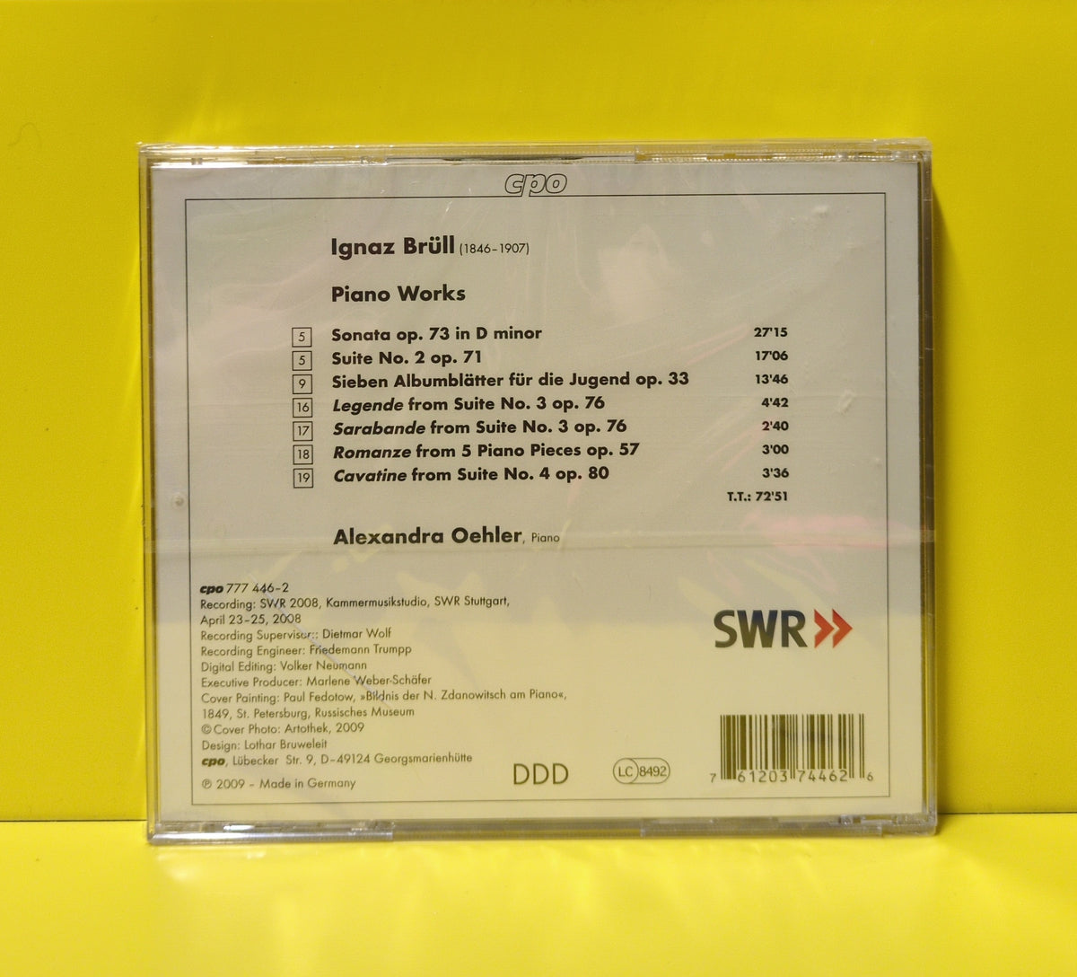Ignaz Brüll, Alexandra Oehler - Piano Works - 2009 - 777 446-2 New - Sealed - CDs