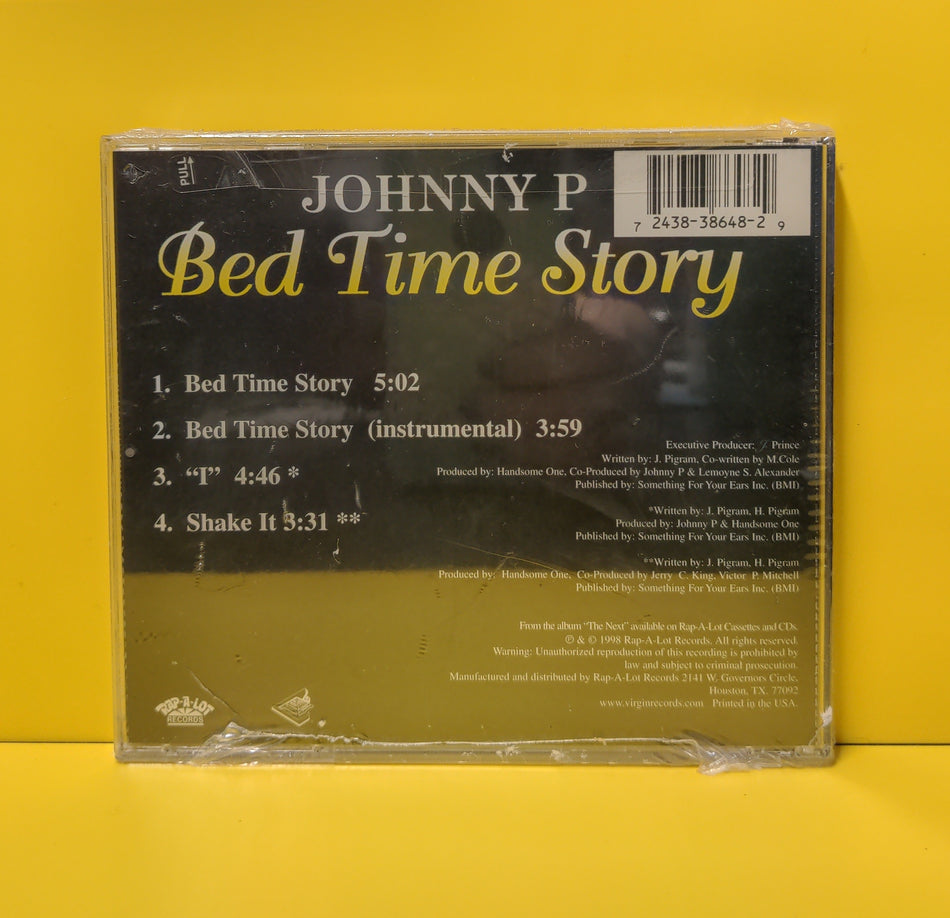 Johnny P - Bed Time Story - 1998 - V25D-38648 New - Sealed - CDs