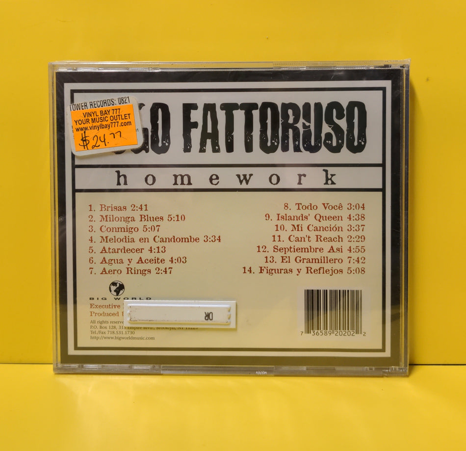 Hugo Fattoruso - Homework - 1997 - BW2020 New - Sealed - CDs