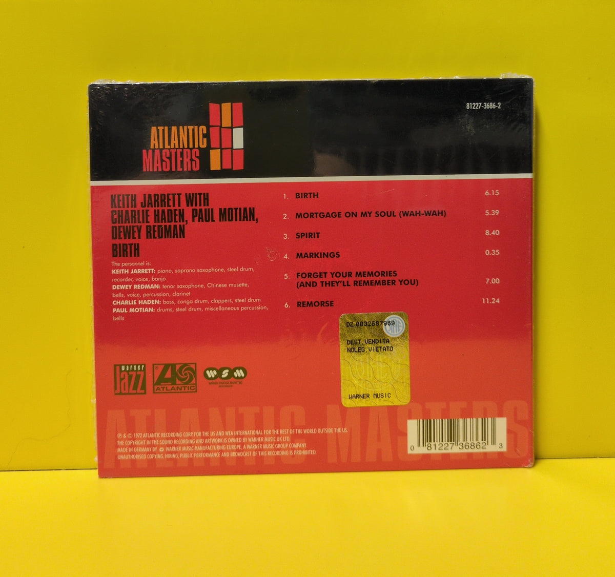 Keith Jarrett With Charlie Haden, Paul Motian, Dewey Redman - Birth - 2004 - 81227-3686-2 New - Sealed - CDs