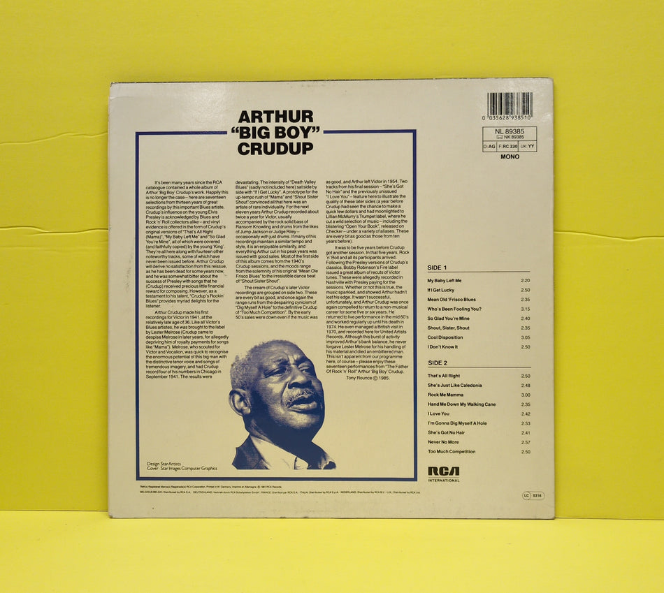 Arthur "Big Boy" Crudup - Crudup's Rockin' Blues - 1985 - NL 89385 Used - VG++ - Vinyl