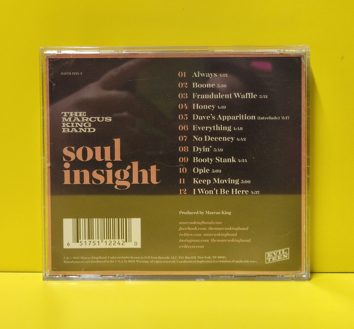 The Marcus King Band - Soul Insight - 2015 - 651751-1224-2 Used - VG++ - CDs