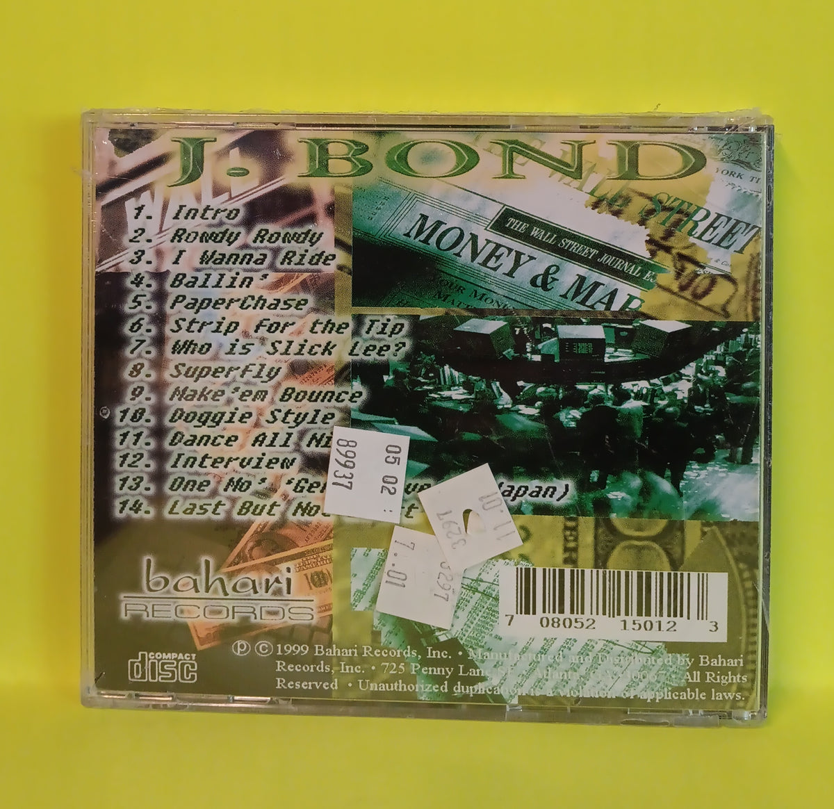 J. Bond - Paper Chase - 1999 - BAHA 1501-2 New - Sealed - CDs