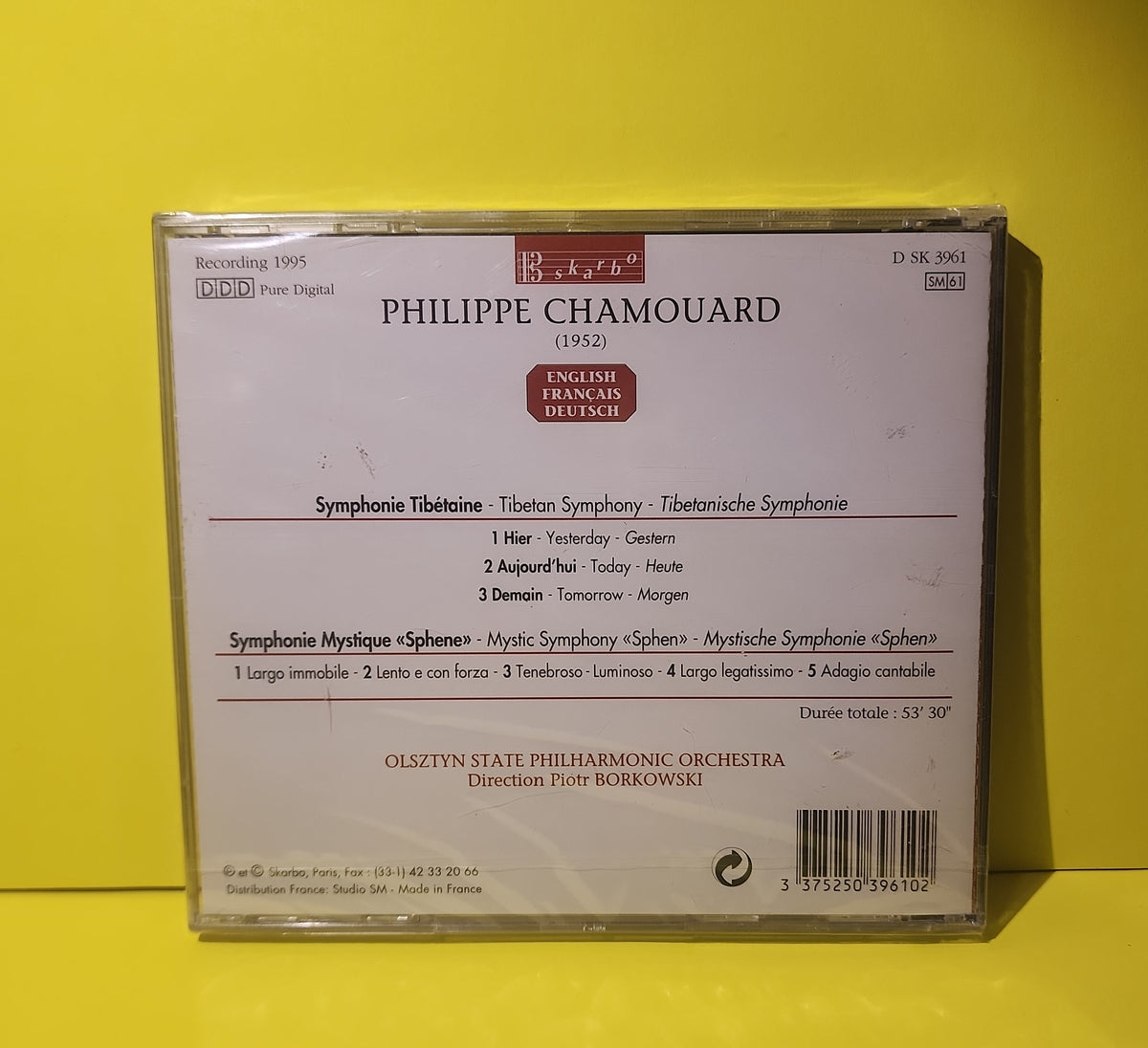 Philippe Chamouard, Olsztyn State Philharmonic Orchestra Dir. Piotr Borkowski - Symphonie Tibétaine / Symphonie Mystique <<Sphène>> - 1995 - D SK 3961 New - Sealed - CDs