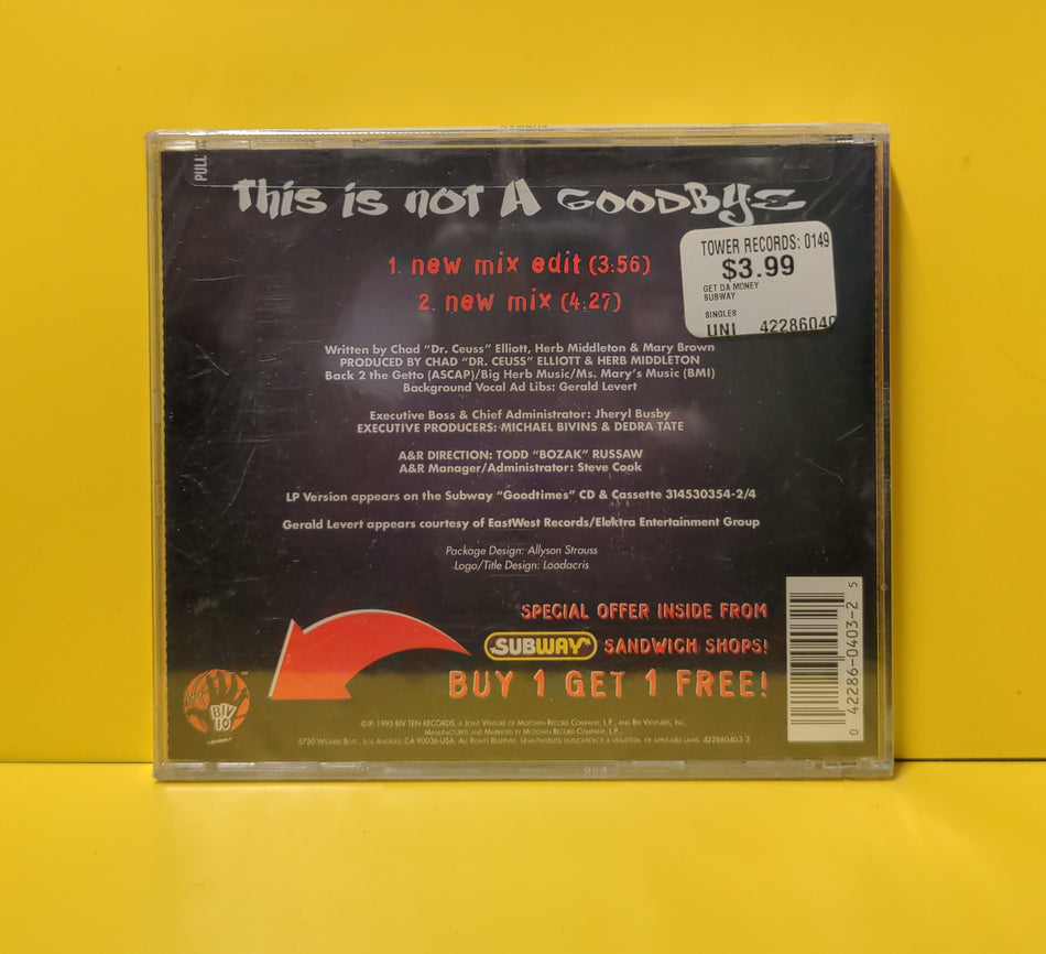 Subway - This Is Not A Goodbye - 1995 - 422860403-2 New - Sealed - CDs