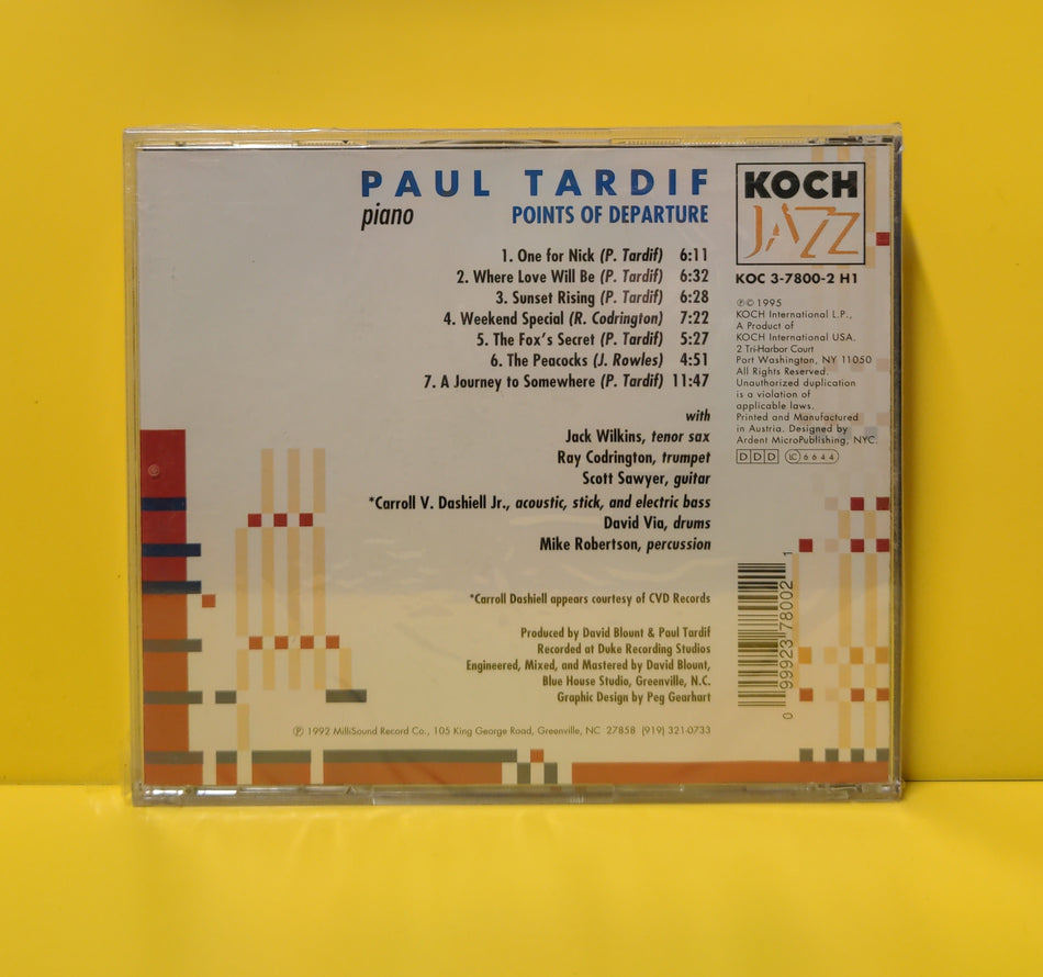 Paul Tardif - Points Of Departure  - 1995 - KOC 3-7800-2 H1 New - Sealed - CDs