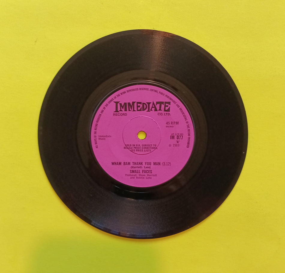 Small Faces - Afterglow of Your Love (UK 7") - 1969 - IM 007 Used - VG++ - Vinyl